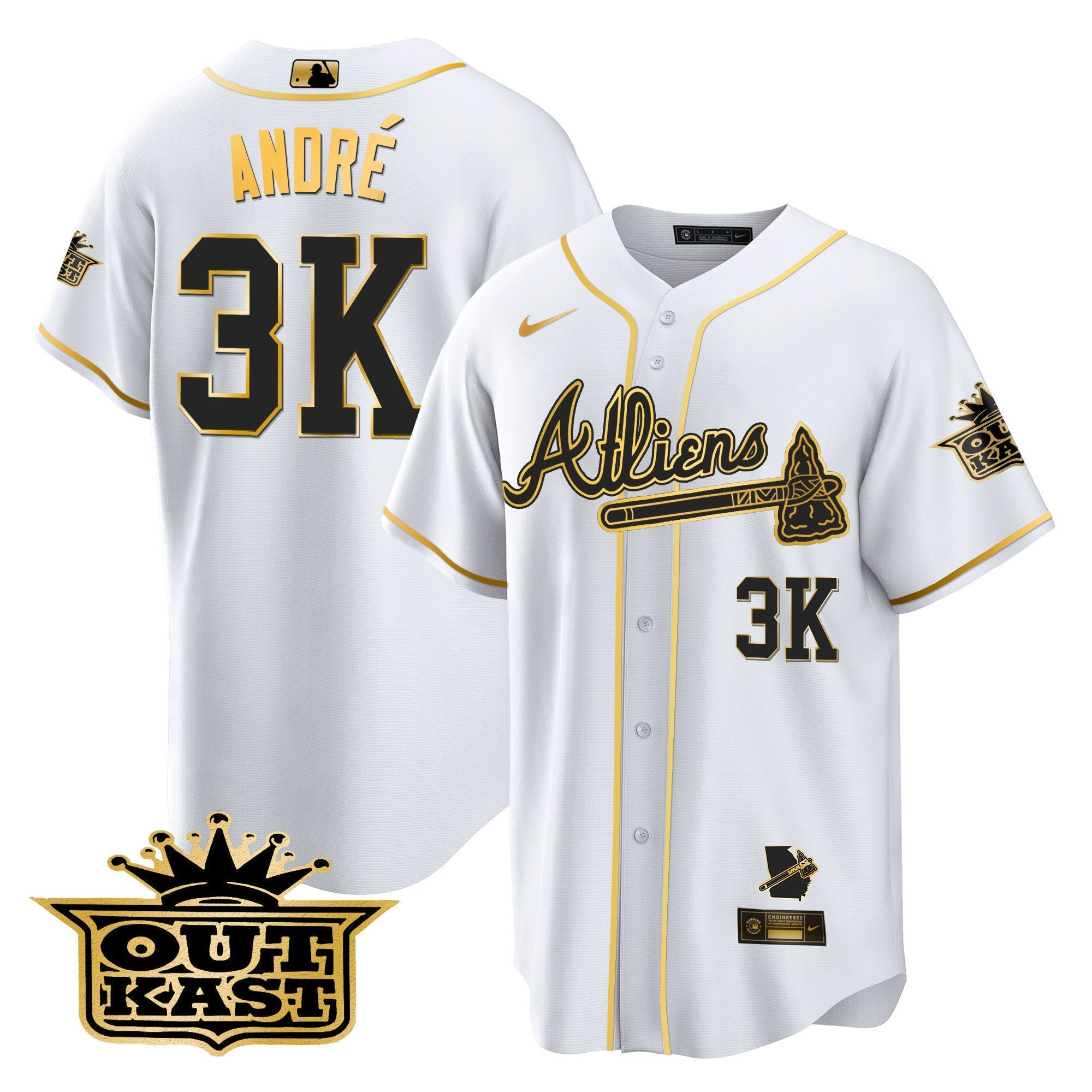 Men's Atlanta Braves Atliens Cool Base Jersey V2 - All Stitched