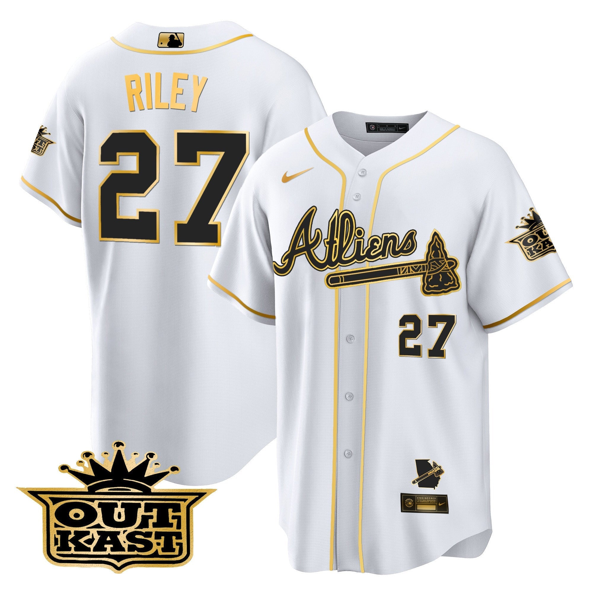 Men's Atlanta Braves Atliens Cool Base Jersey V2 - All Stitched