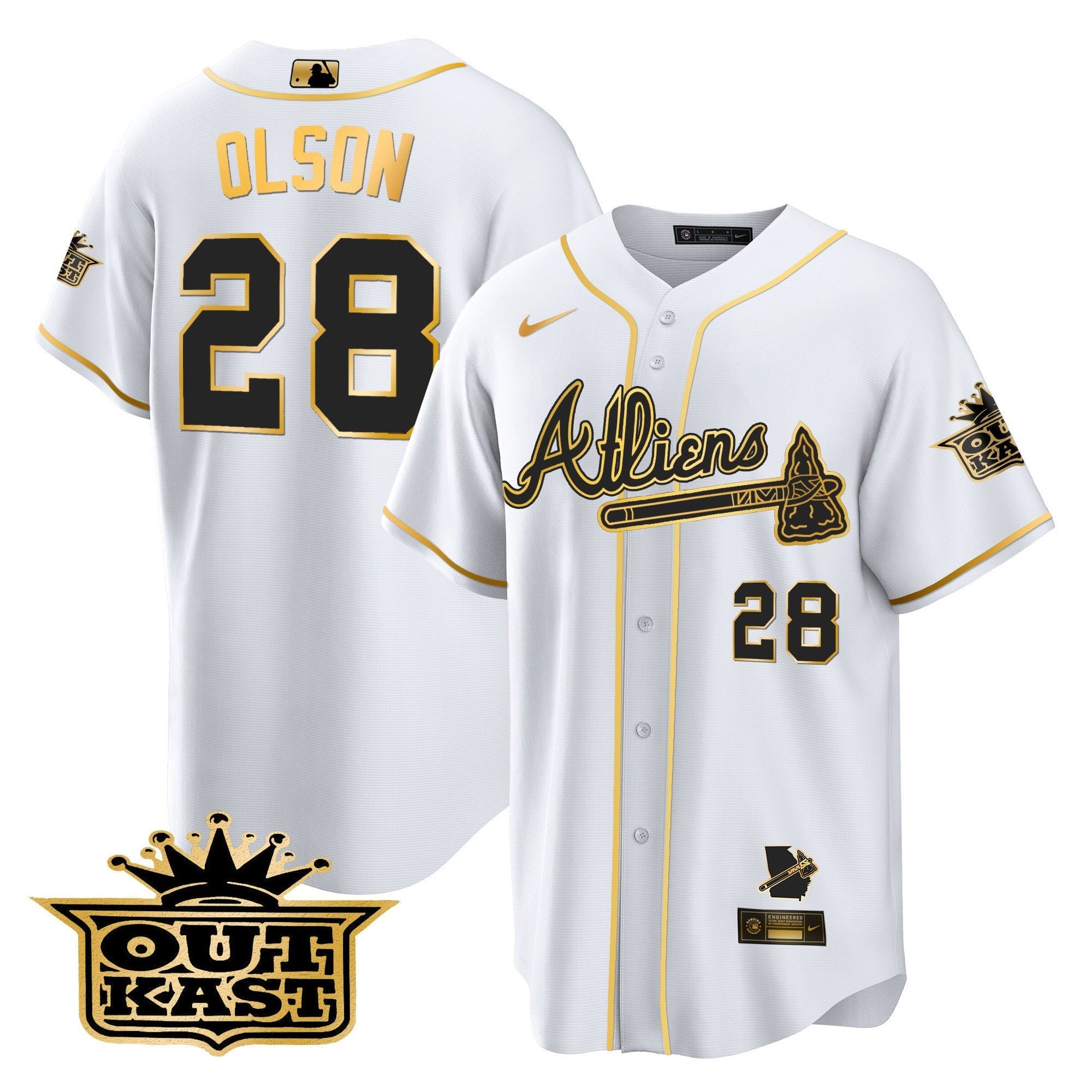 Men's Atlanta Braves Atliens Cool Base Jersey V2 - All Stitched