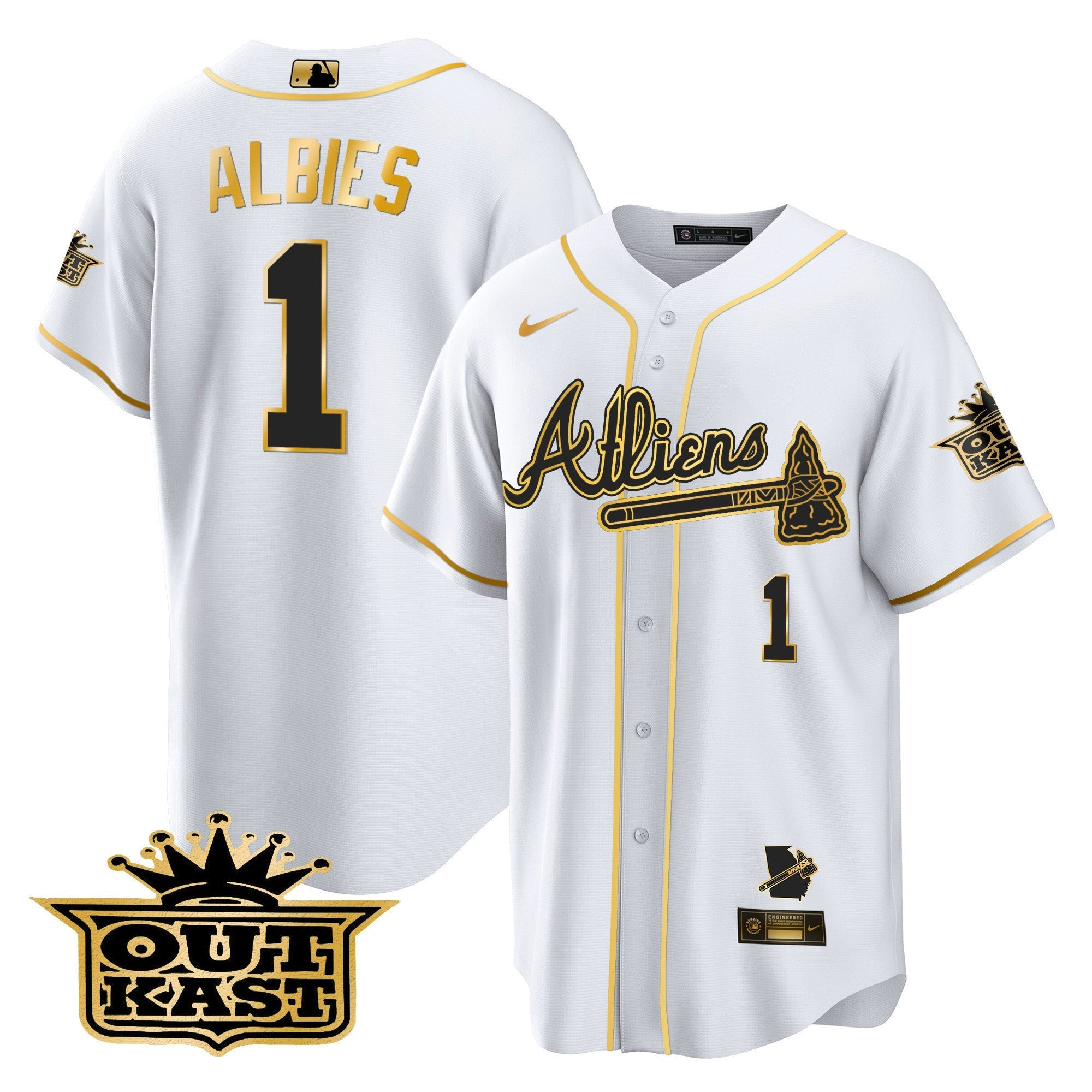 Men's Atlanta Braves Atliens Cool Base Jersey V2 - All Stitched