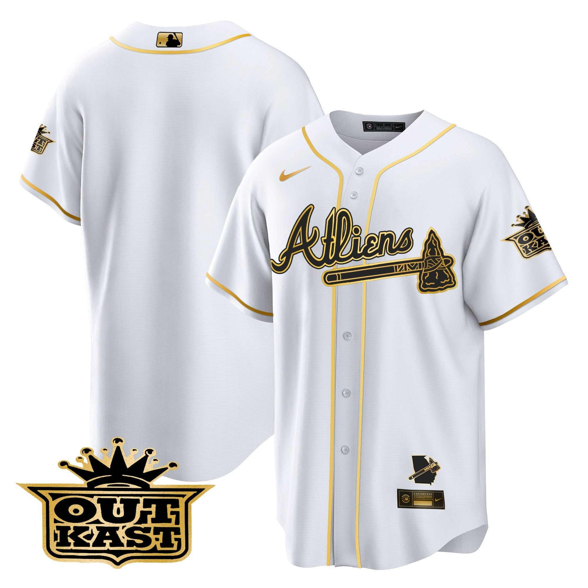 Men's Atlanta Braves Atliens Cool Base Jersey V2 - All Stitched
