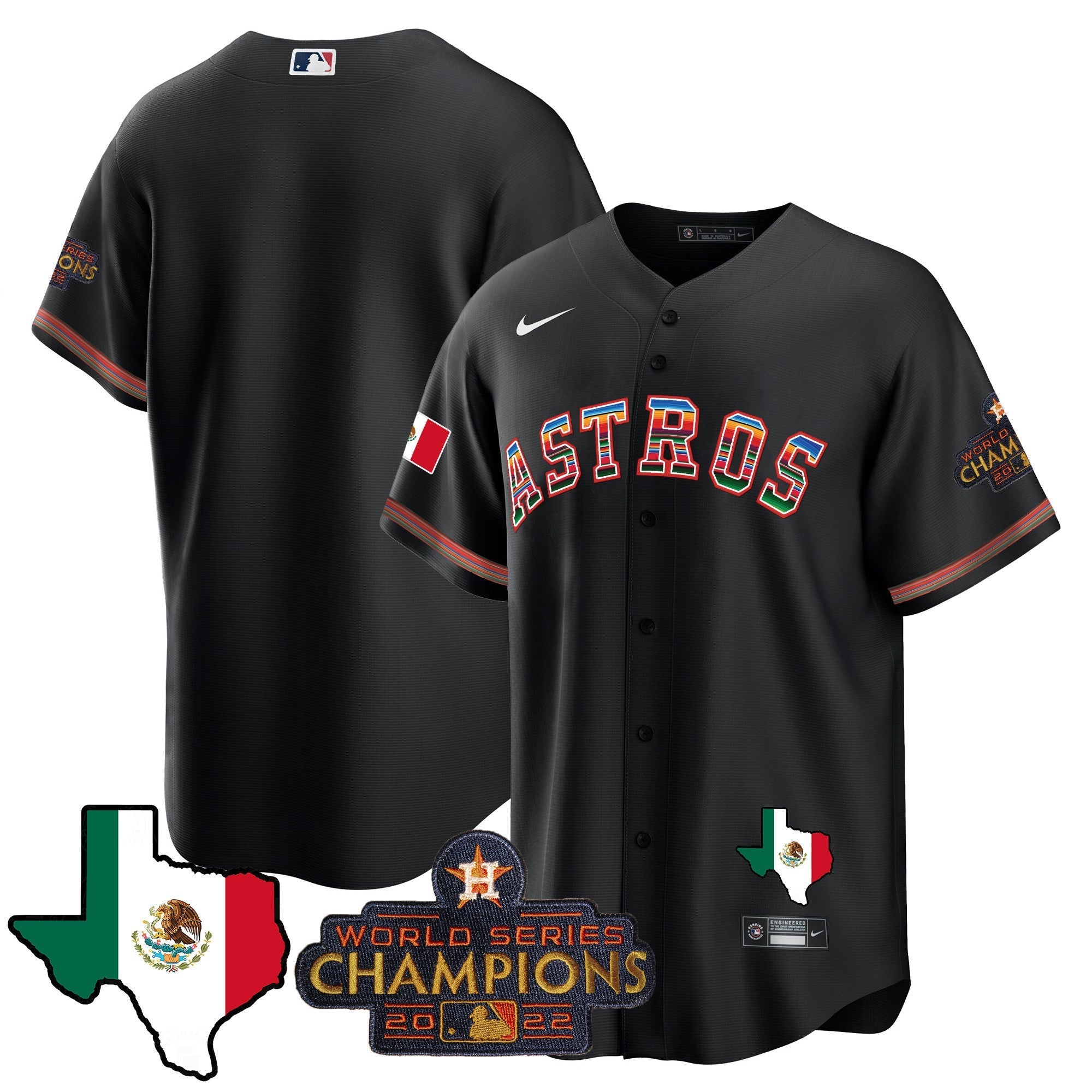Men's Astros Mexico Texas Map Cool Base Jersey - All Stitched