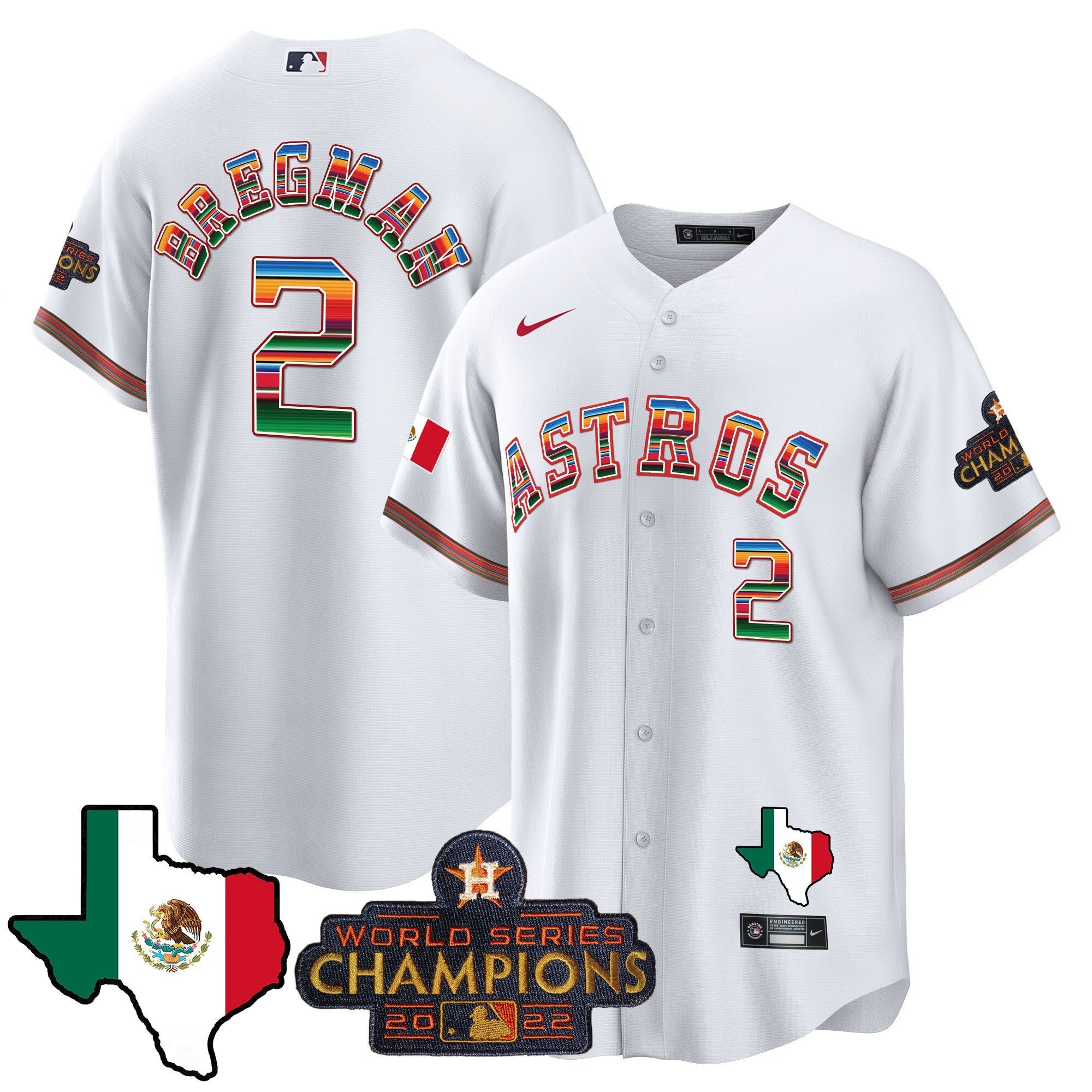 Men's Astros Mexico Texas Map Cool Base Jersey - All Stitched