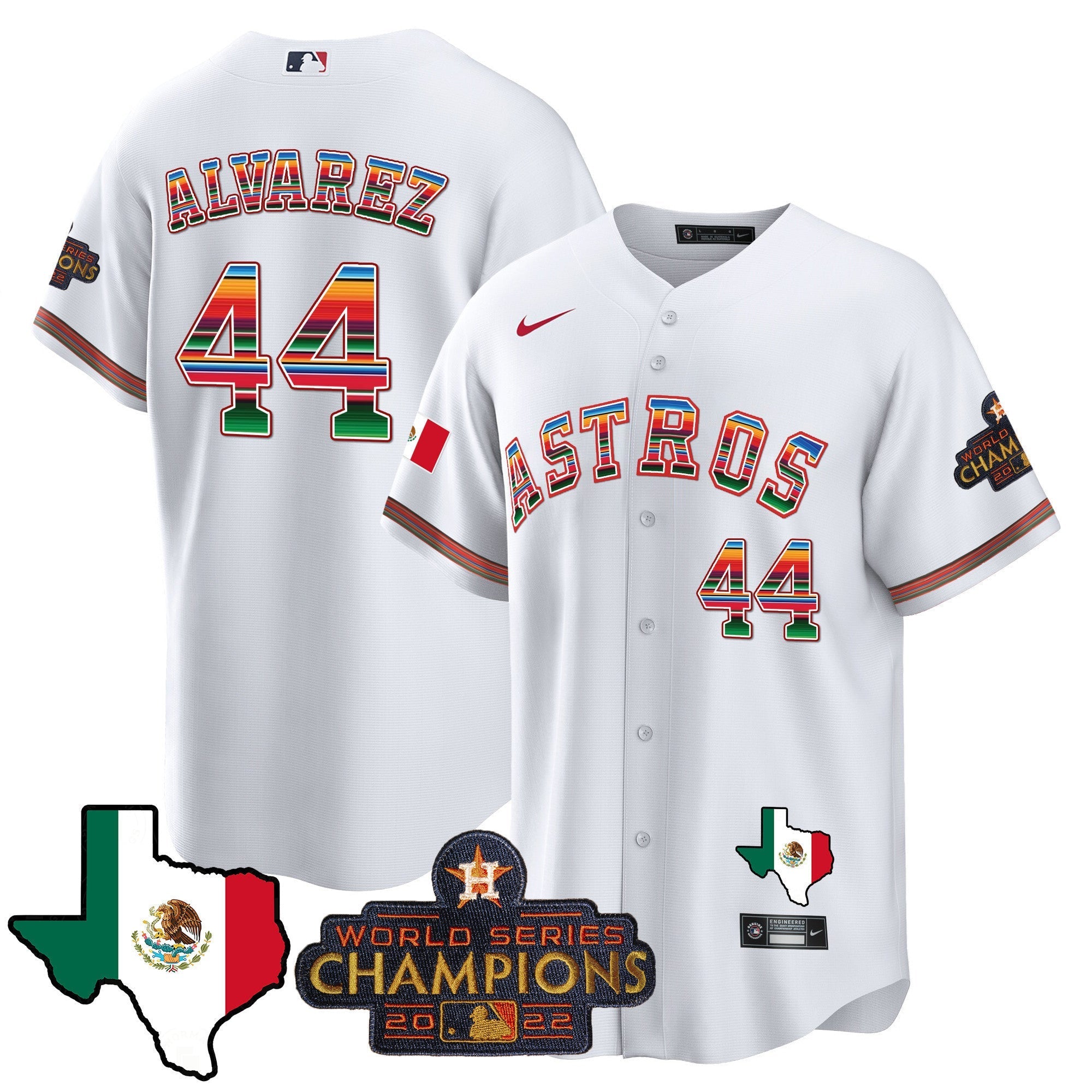 Men's Astros Mexico Texas Map Cool Base Jersey - All Stitched