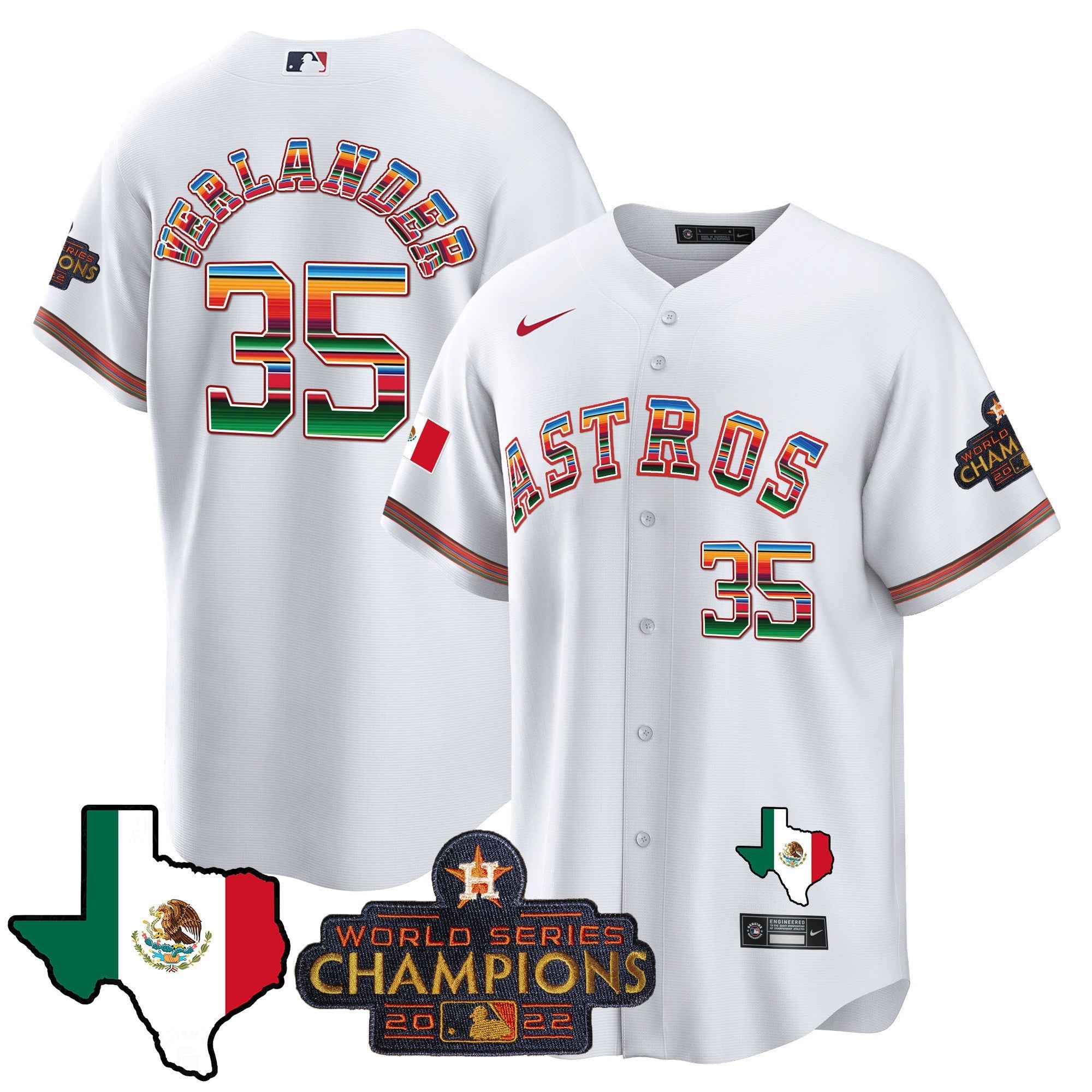 Men's Astros Mexico Texas Map Cool Base Jersey - All Stitched