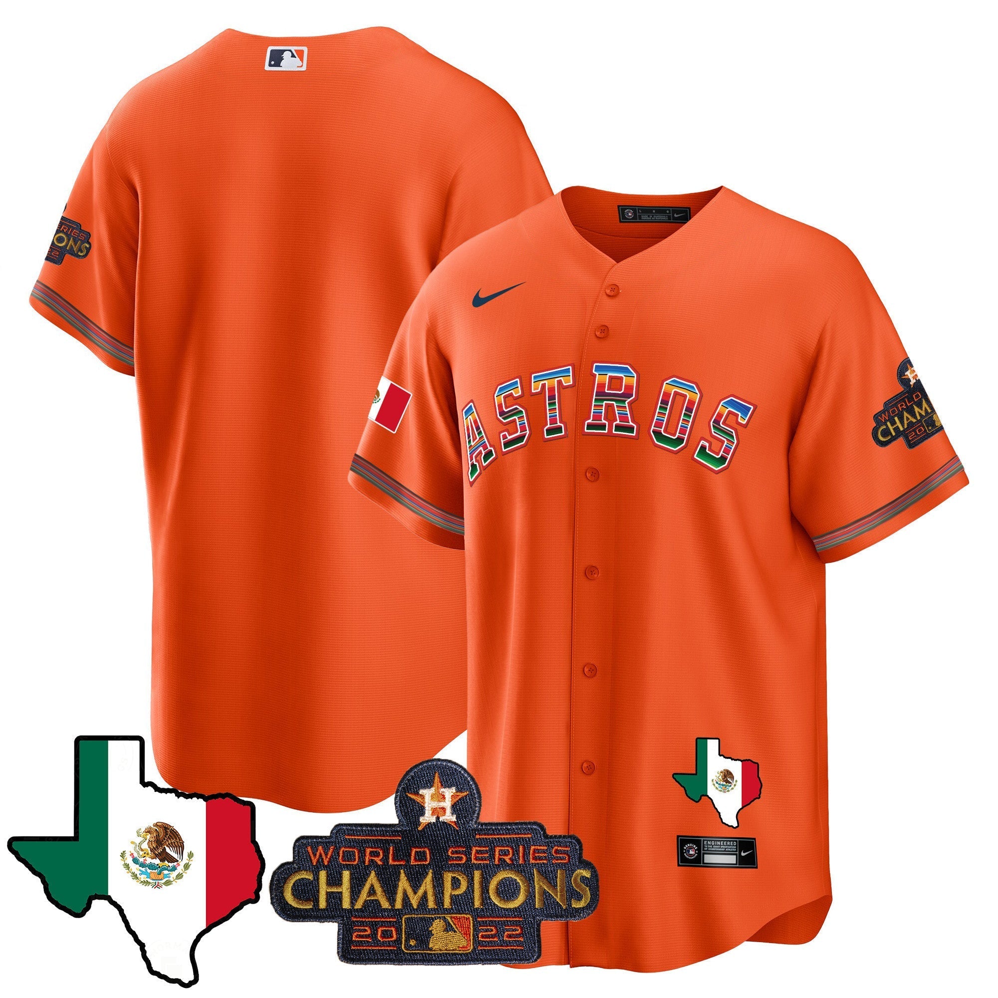 Men's Astros Mexico Texas Map Cool Base Jersey - All Stitched