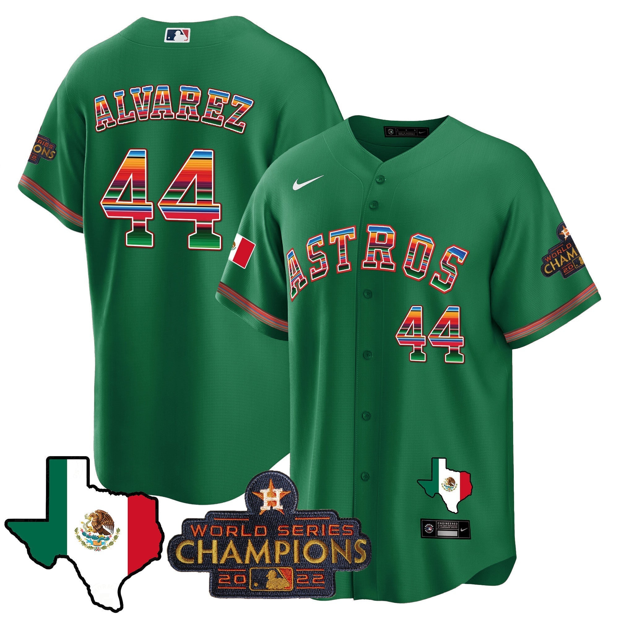 Men's Astros Mexico Texas Map Cool Base Jersey - All Stitched