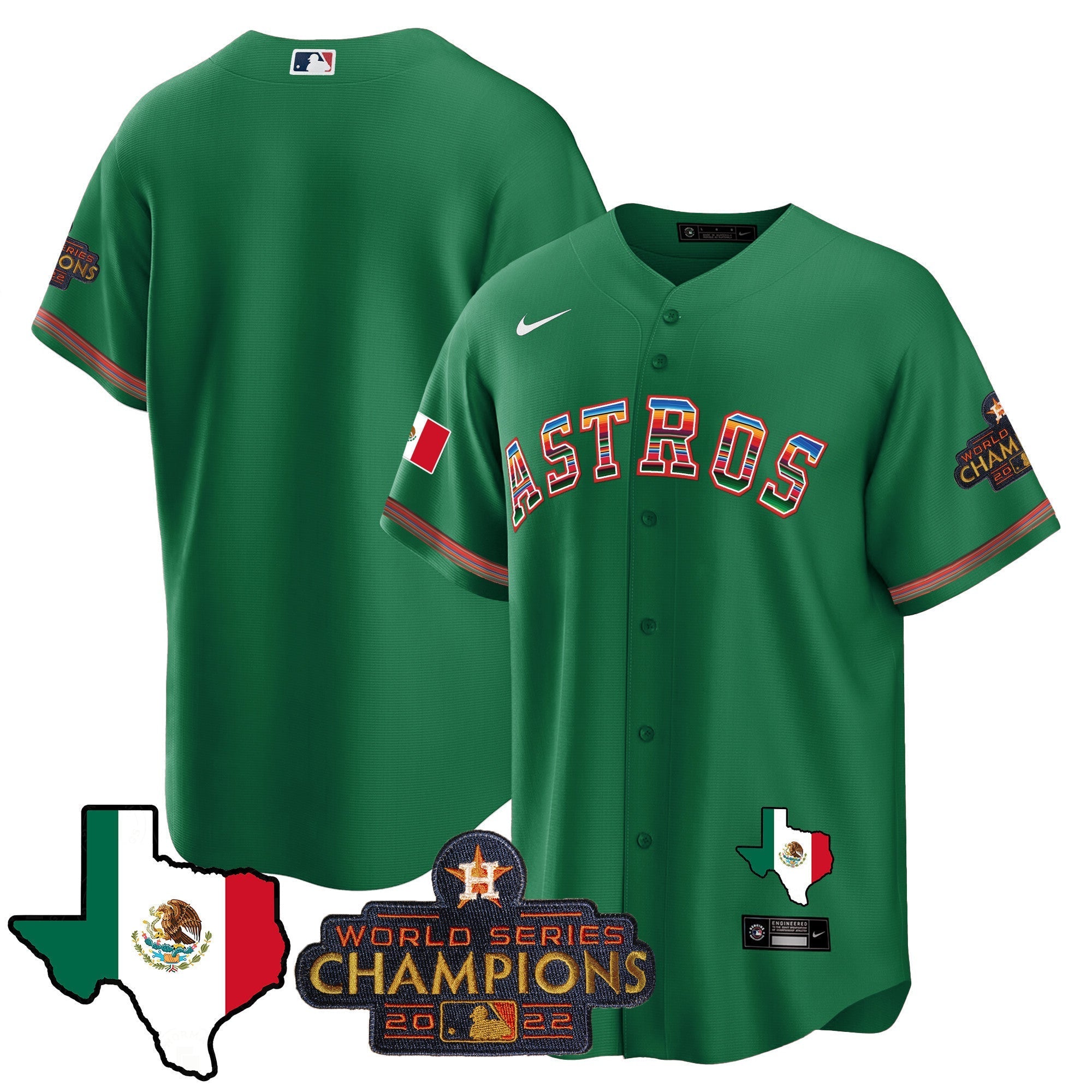 Men's Astros Mexico Texas Map Cool Base Jersey - All Stitched