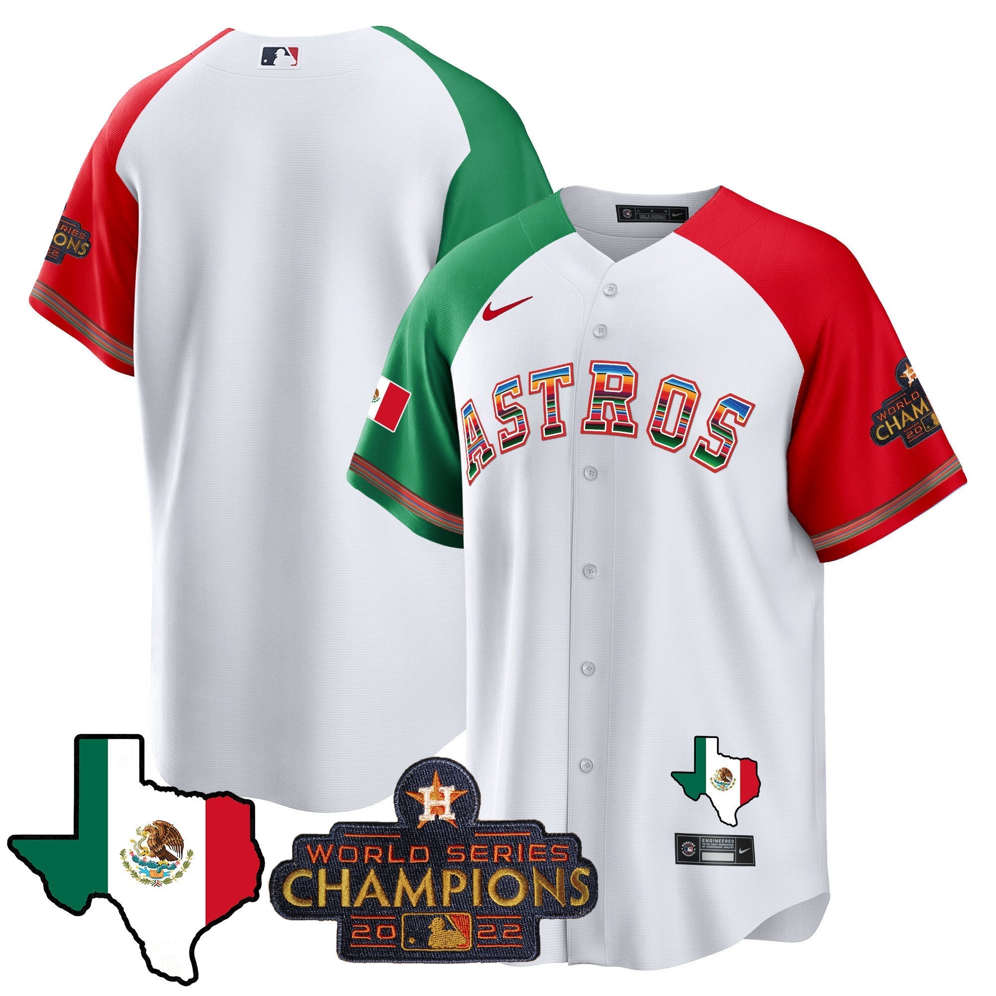 Men's Astros Mexico Texas Map Cool Base Jersey - All Stitched