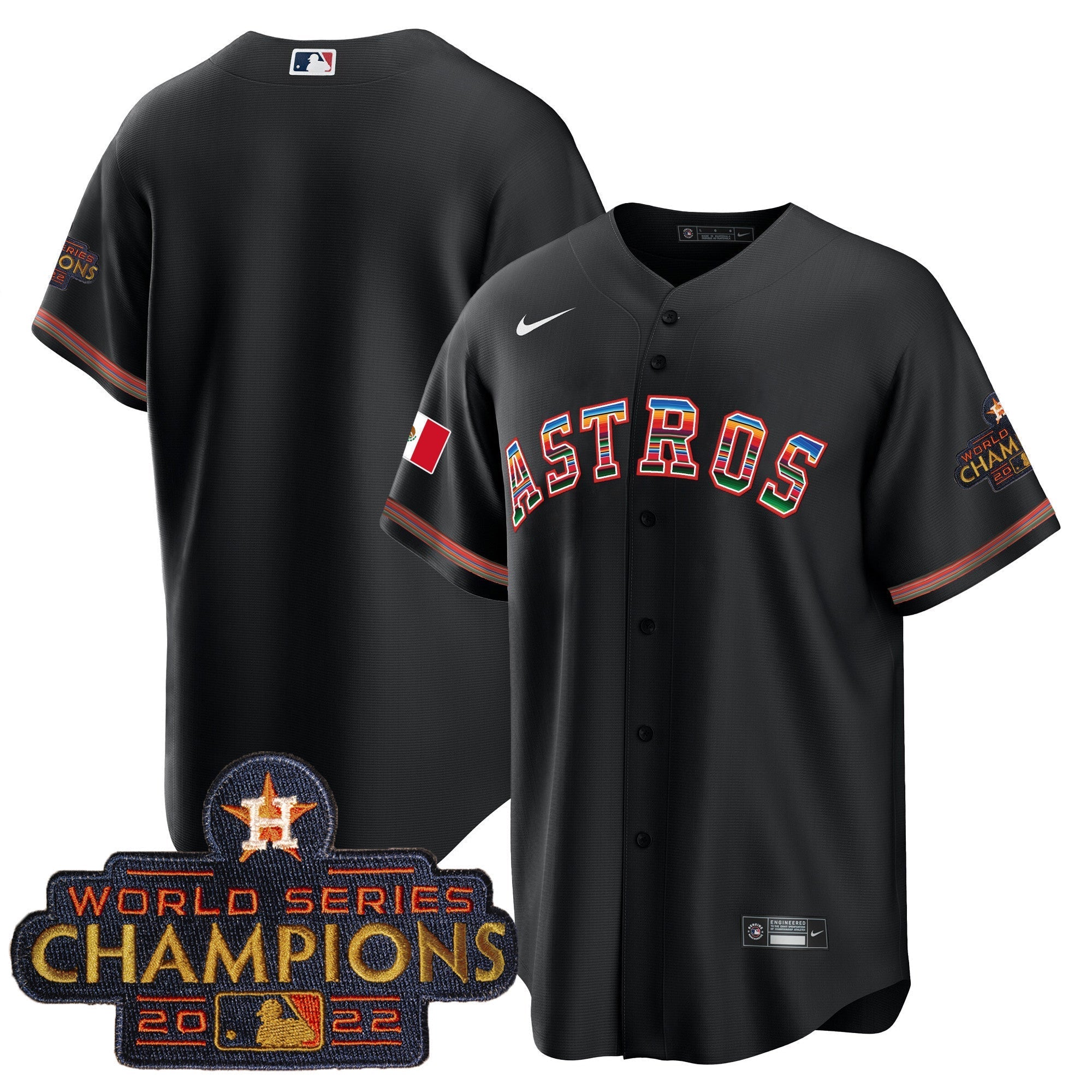 Men's Astros Mexico Cool Base Limited Jersey - All Stitched