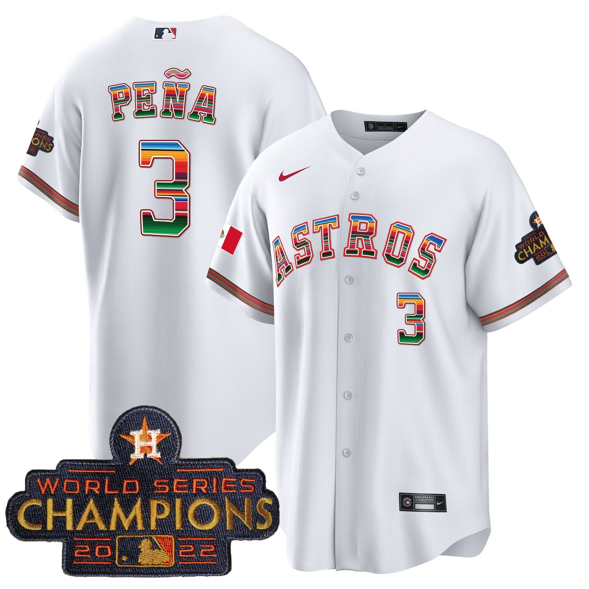 Men's Astros Mexico Cool Base Limited Jersey - All Stitched