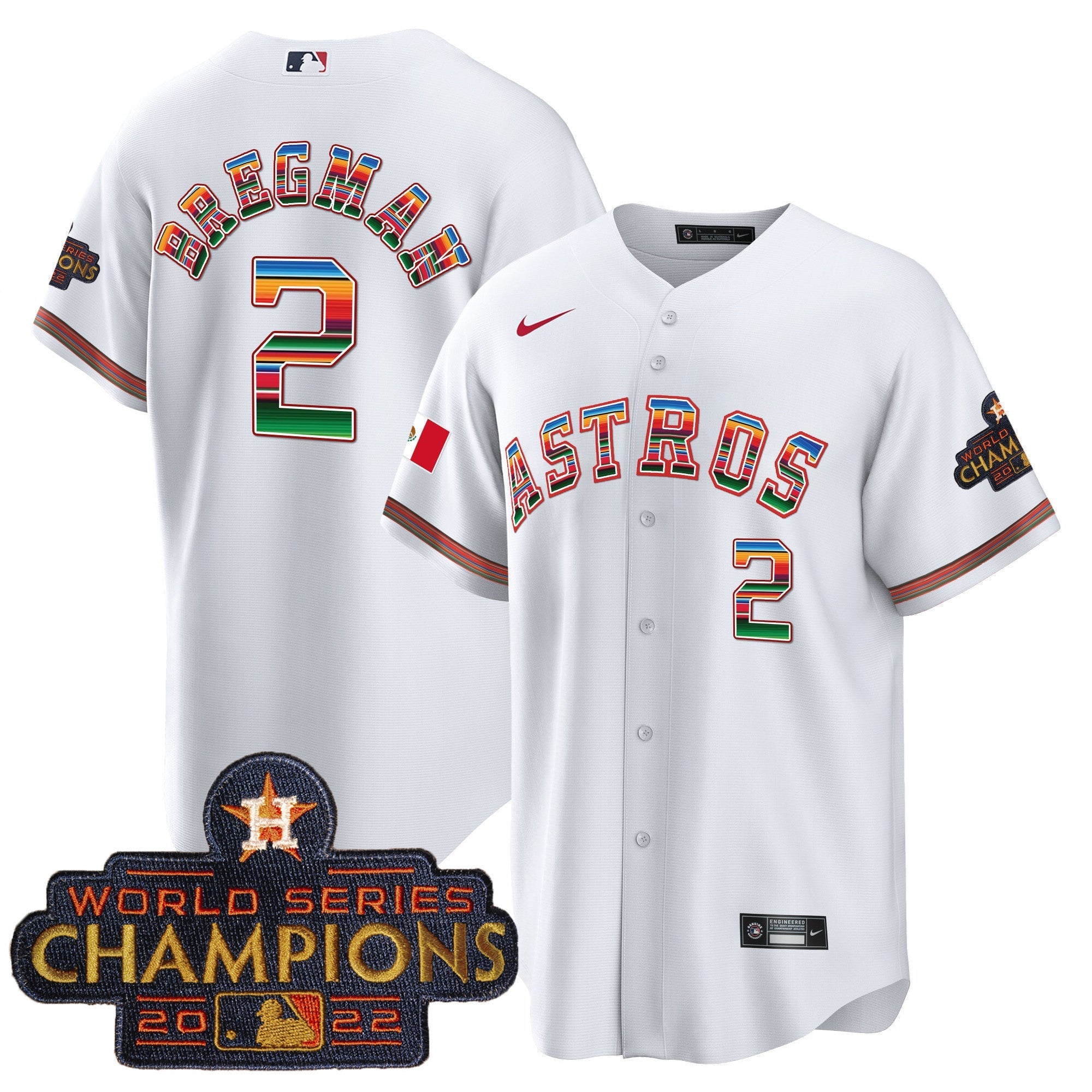 Men's Astros Mexico Cool Base Limited Jersey - All Stitched