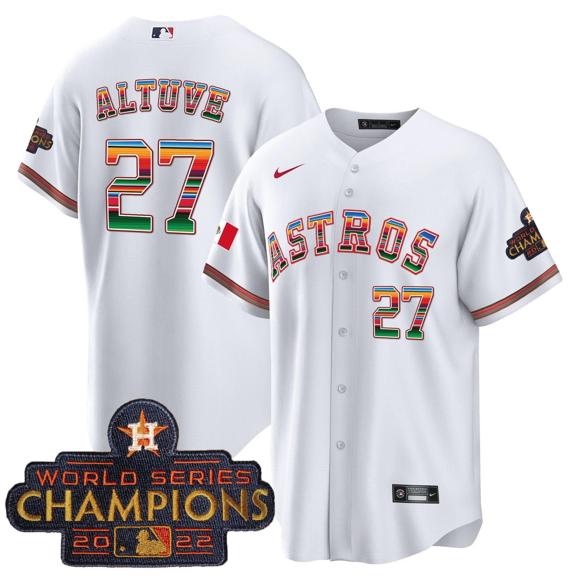 Men's Astros Mexico Cool Base Limited Jersey - All Stitched