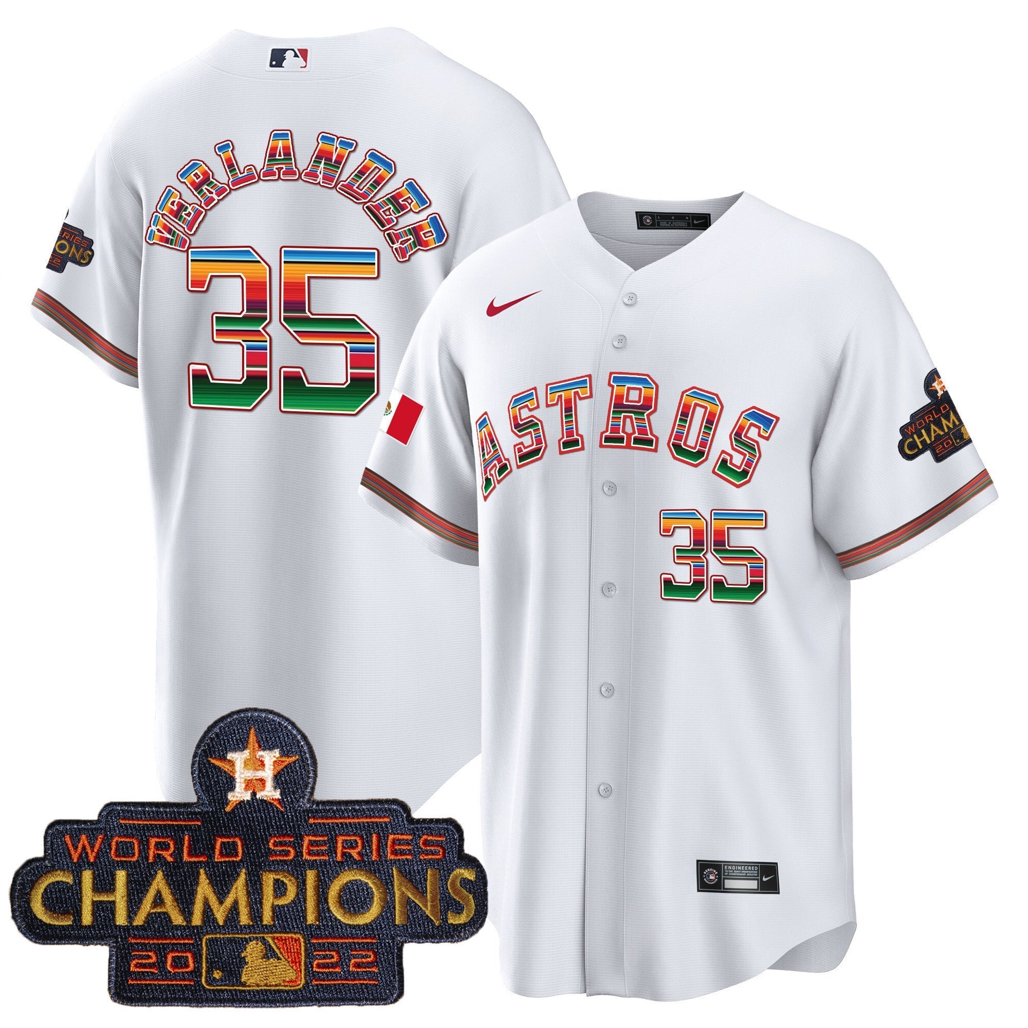 Men's Astros Mexico Cool Base Limited Jersey - All Stitched