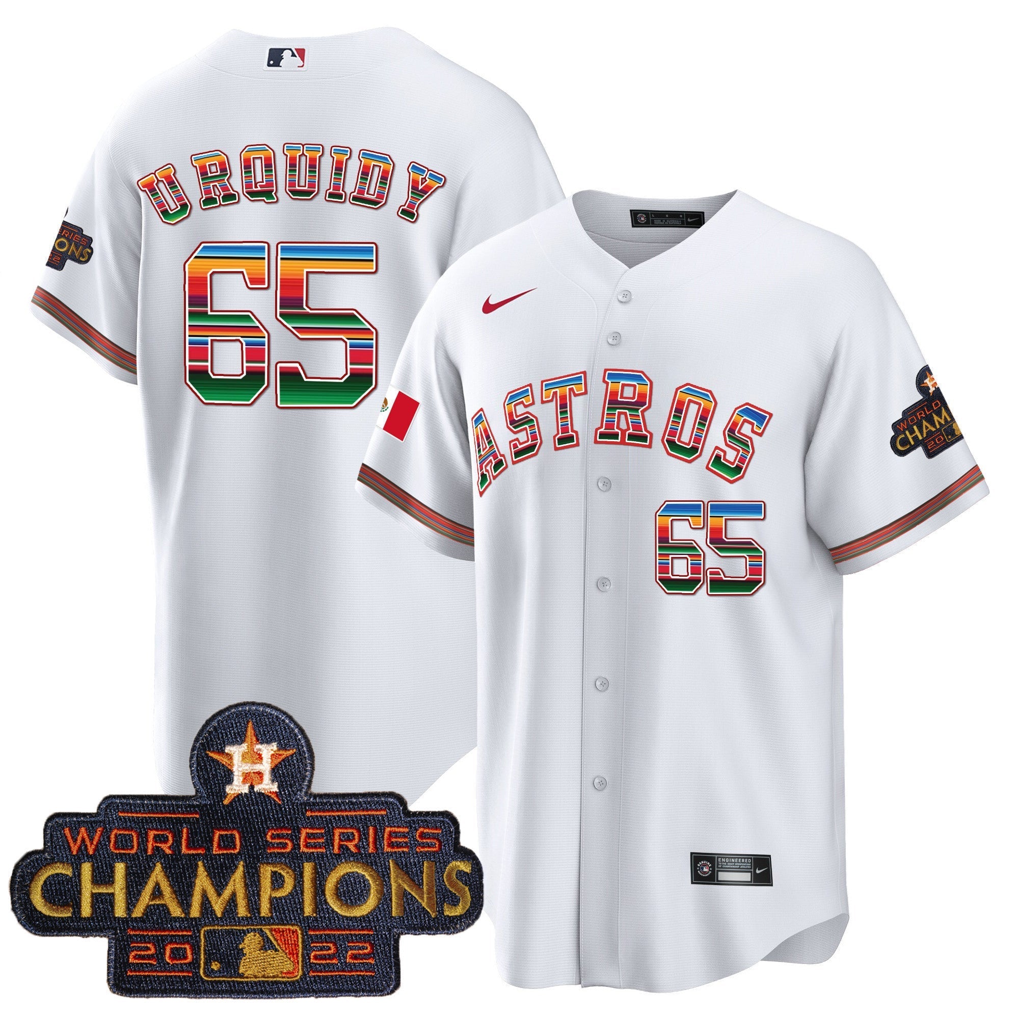 Men's Astros Mexico Cool Base Limited Jersey - All Stitched