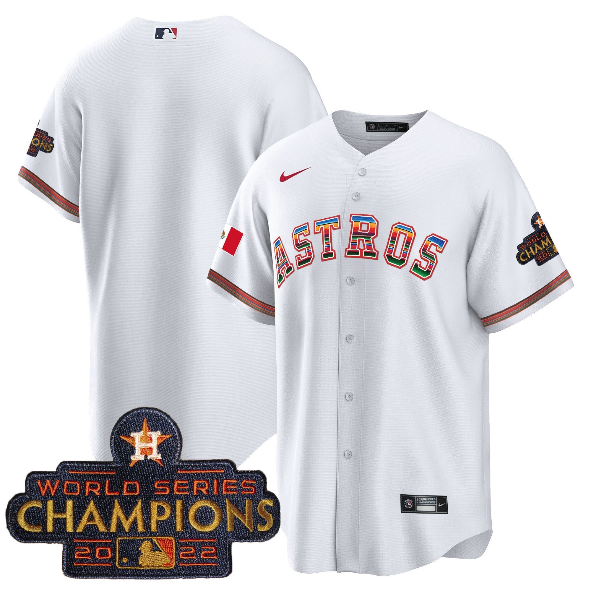 Men's Astros Mexico Cool Base Limited Jersey - All Stitched
