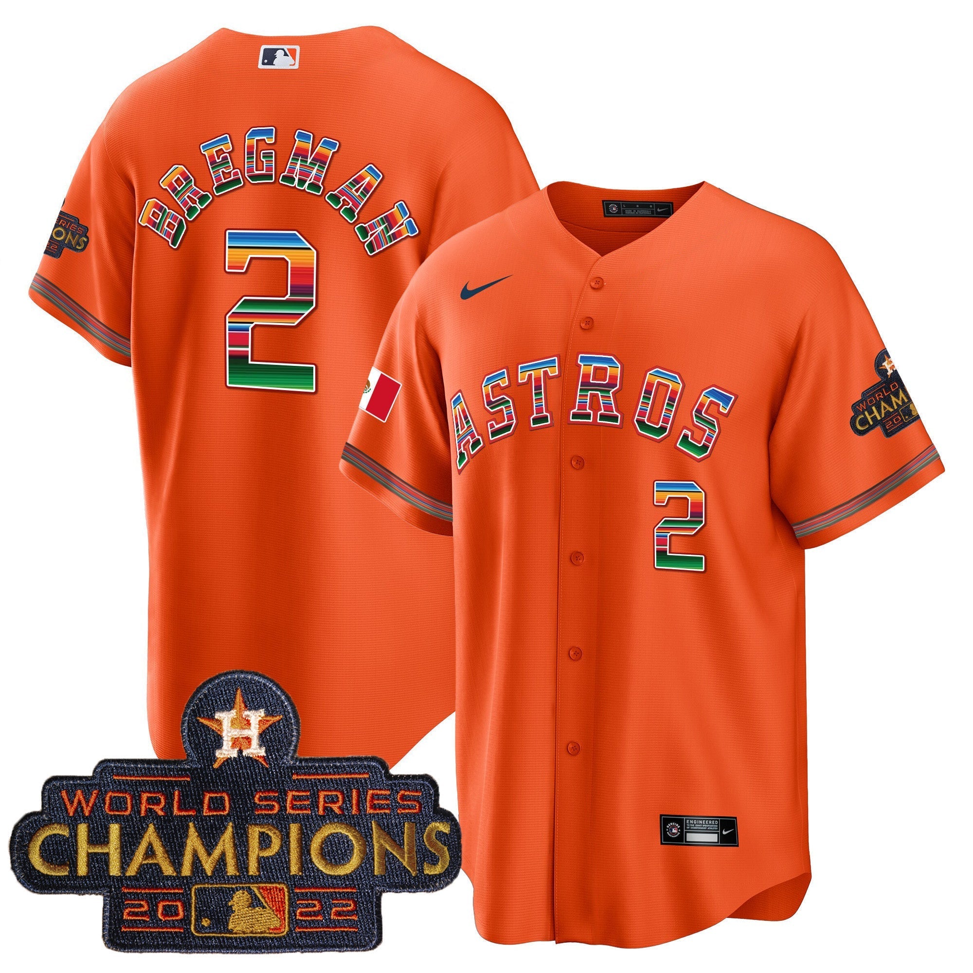 Men's Astros Mexico Cool Base Limited Jersey - All Stitched