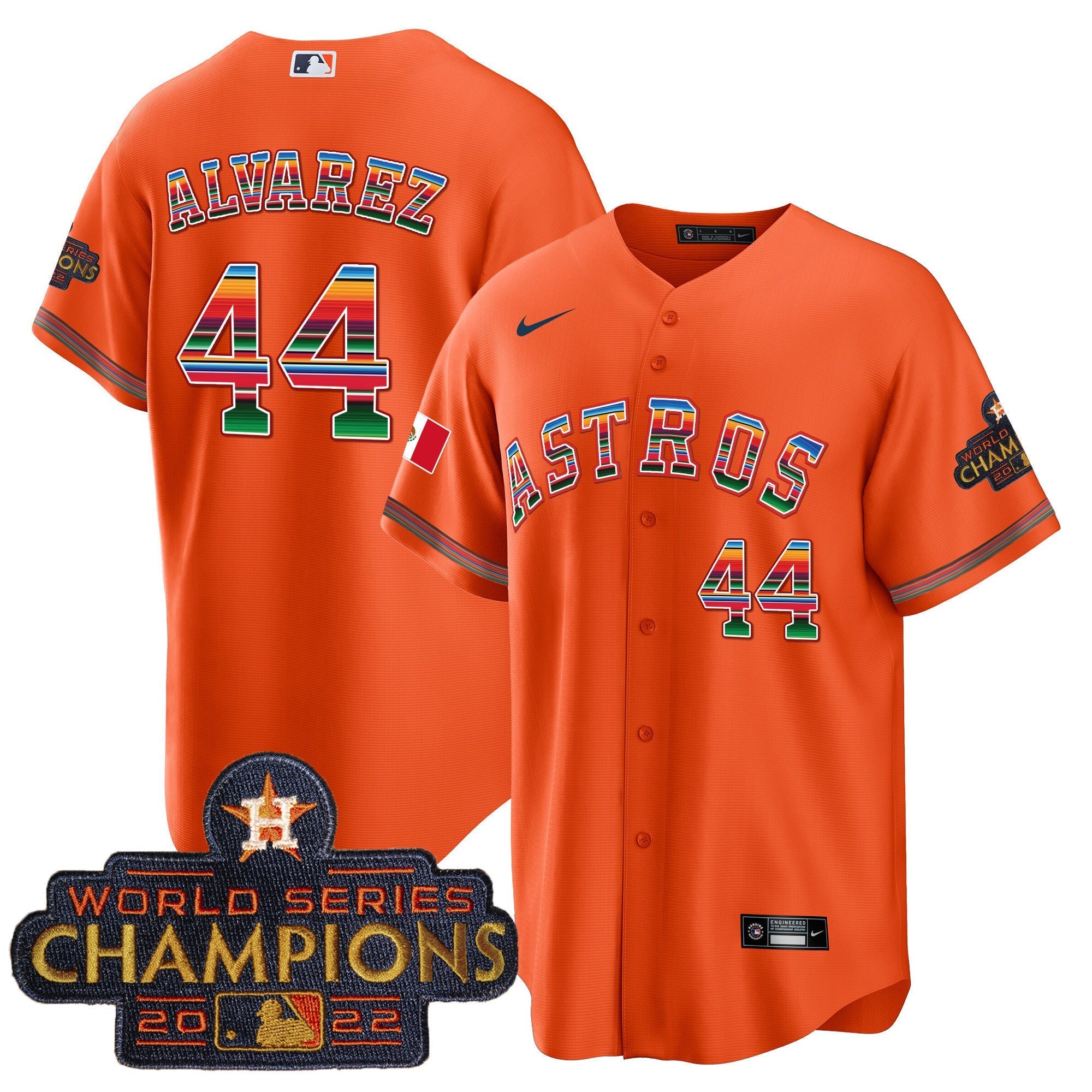 Men's Astros Mexico Cool Base Limited Jersey - All Stitched