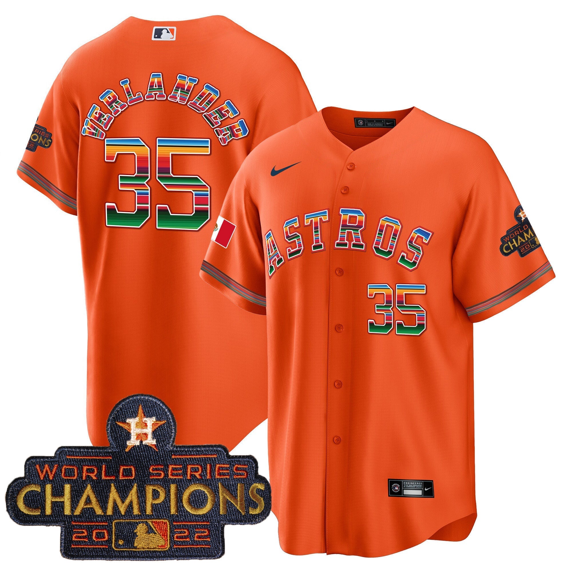 Men's Astros Mexico Cool Base Limited Jersey - All Stitched
