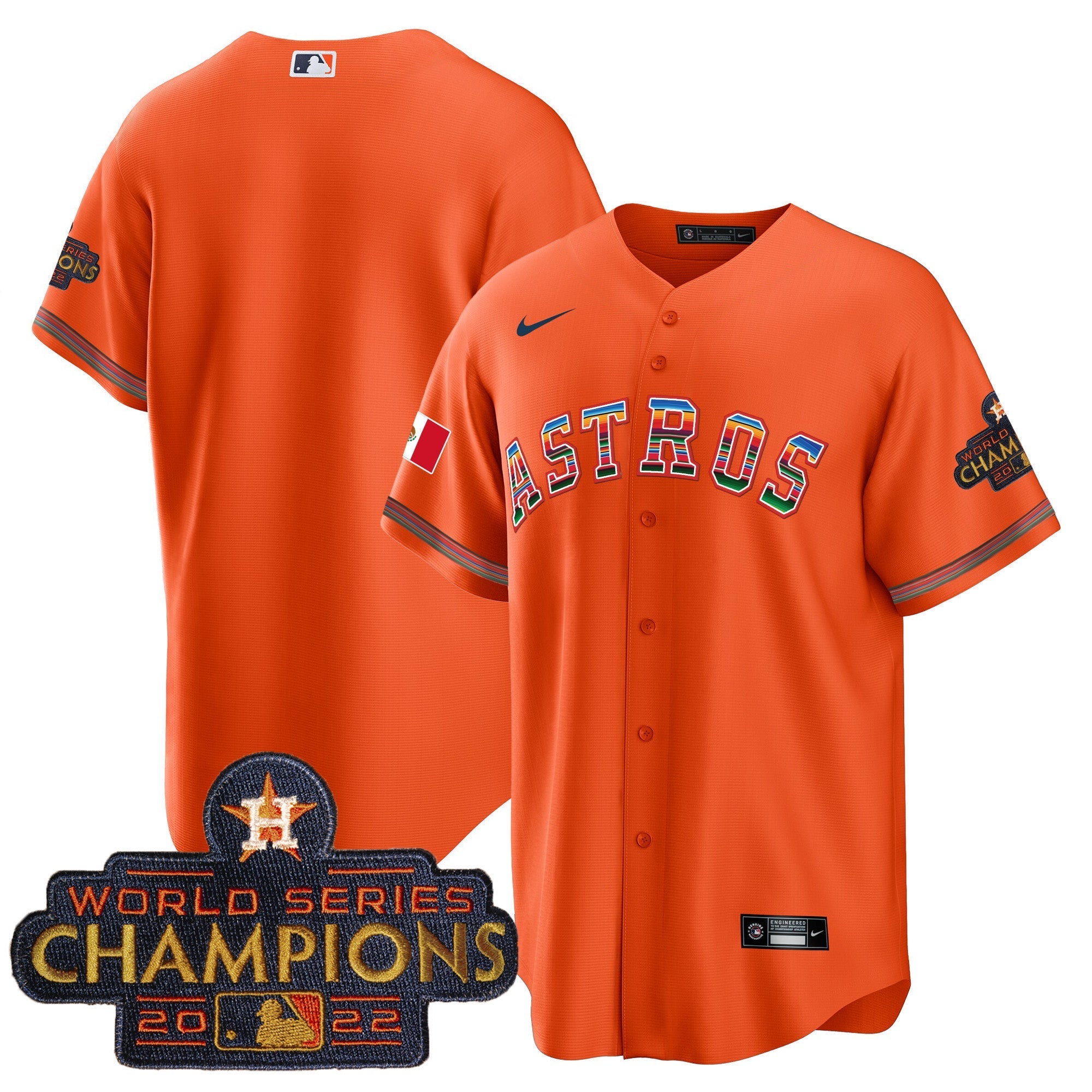 Men's Astros Mexico Cool Base Limited Jersey - All Stitched