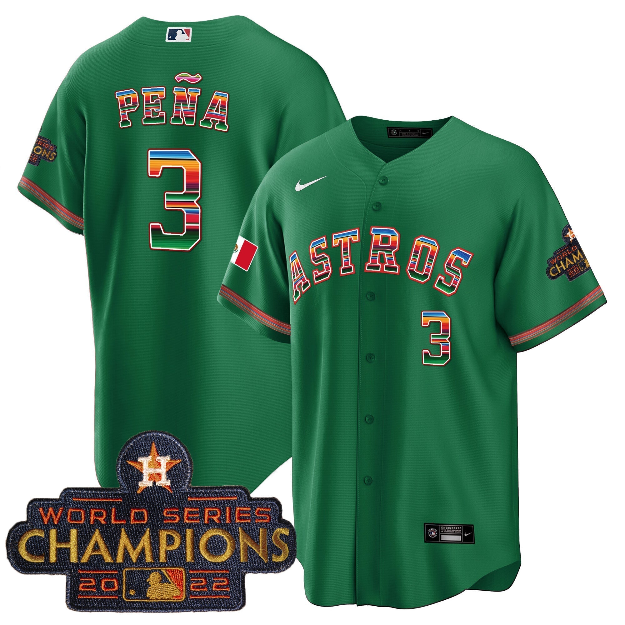 Men's Astros Mexico Cool Base Limited Jersey - All Stitched