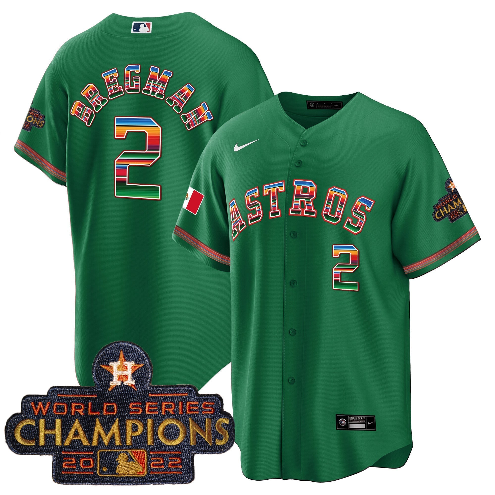 Men's Astros Mexico Cool Base Limited Jersey - All Stitched