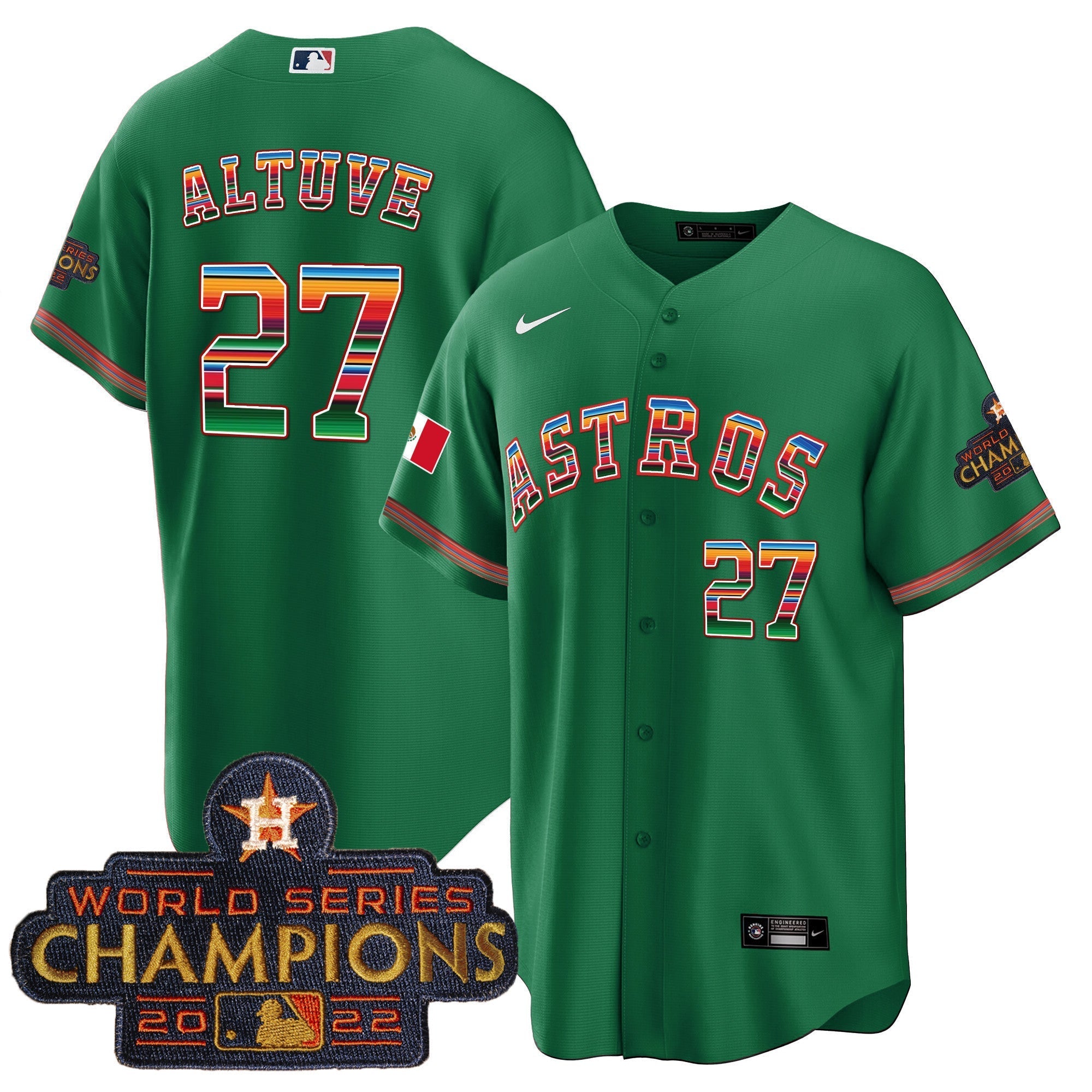 Men's Astros Mexico Cool Base Limited Jersey - All Stitched
