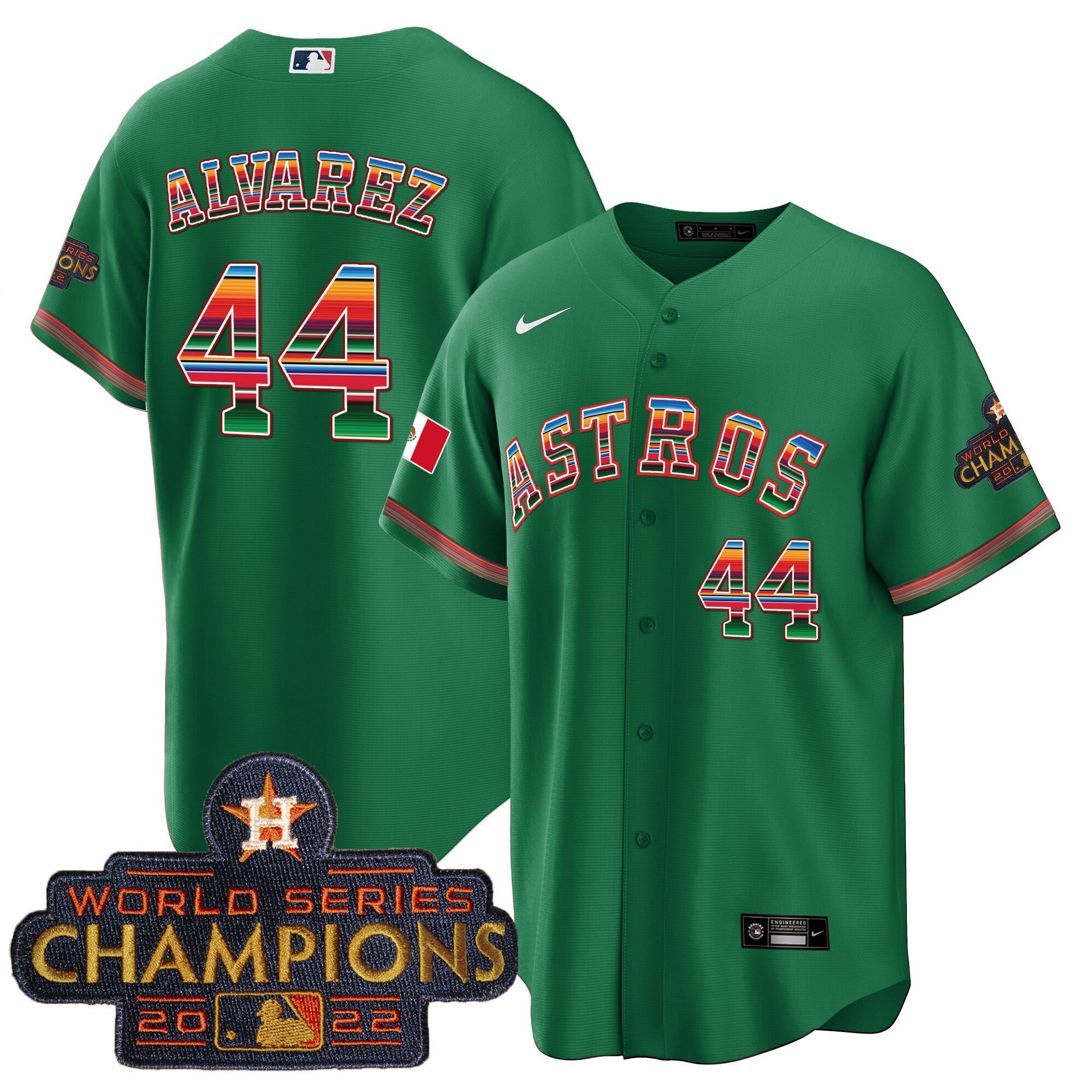 Men's Astros Mexico Cool Base Limited Jersey - All Stitched