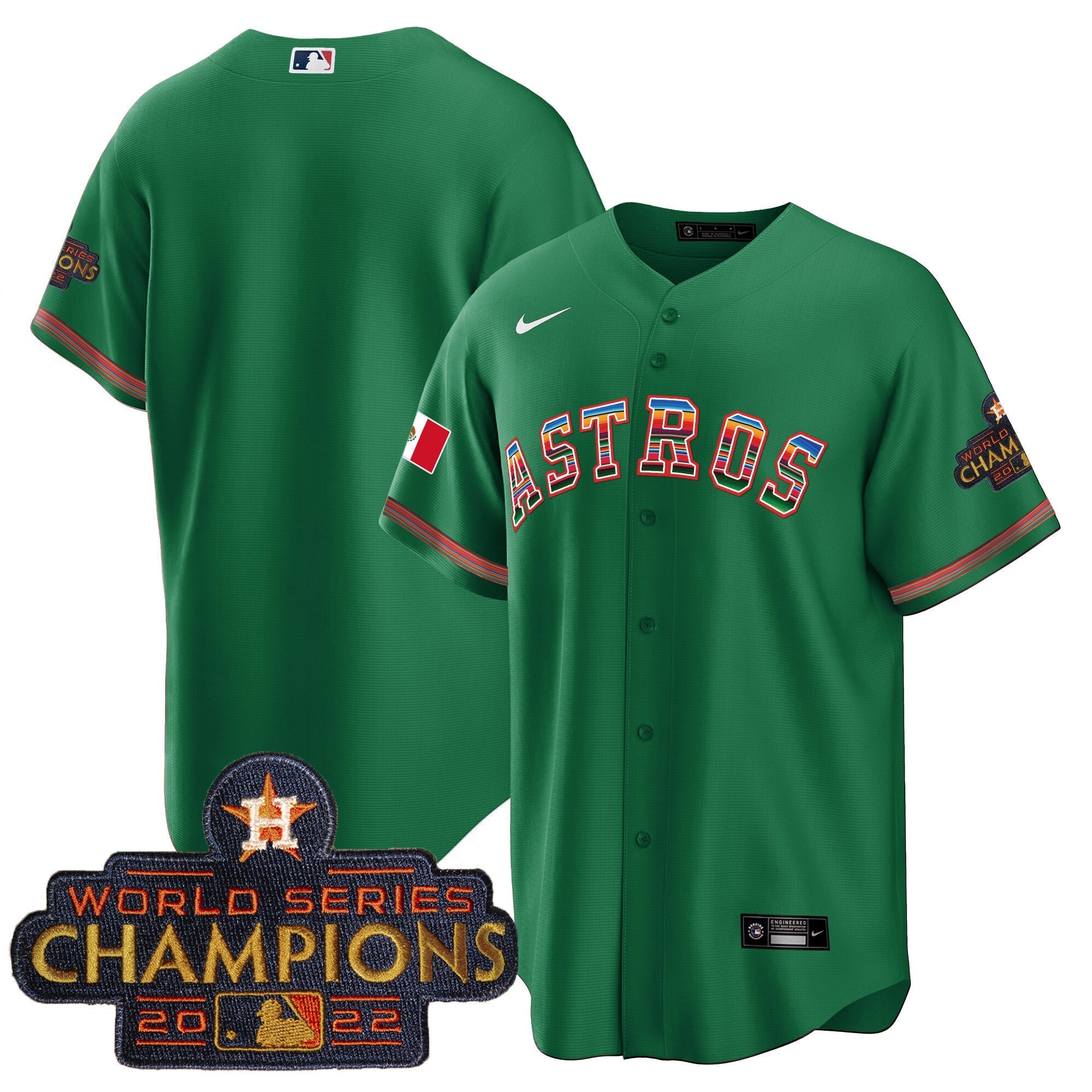 Men's Astros Mexico Cool Base Limited Jersey - All Stitched