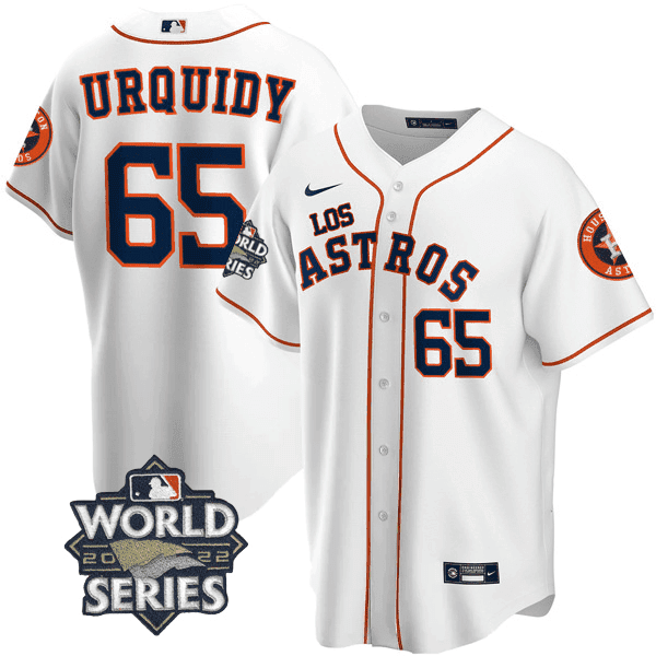 Men's Houston Astros - “Los Astros” Hispanic Heritage World Series Patch Jersey – All Stitched