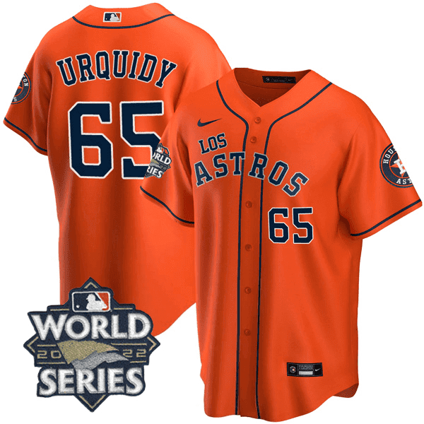Men's Houston Astros - “Los Astros” Hispanic Heritage World Series Patch Jersey – All Stitched
