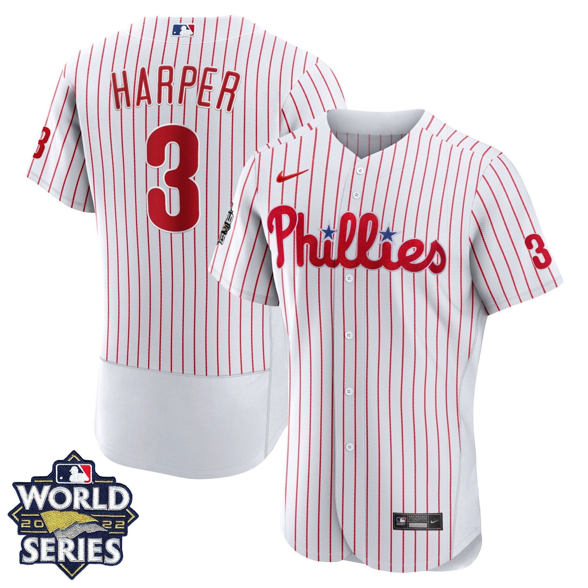 Men's Philadelphia Phillies 2022 World Series Home Player Jersey - All Stitched