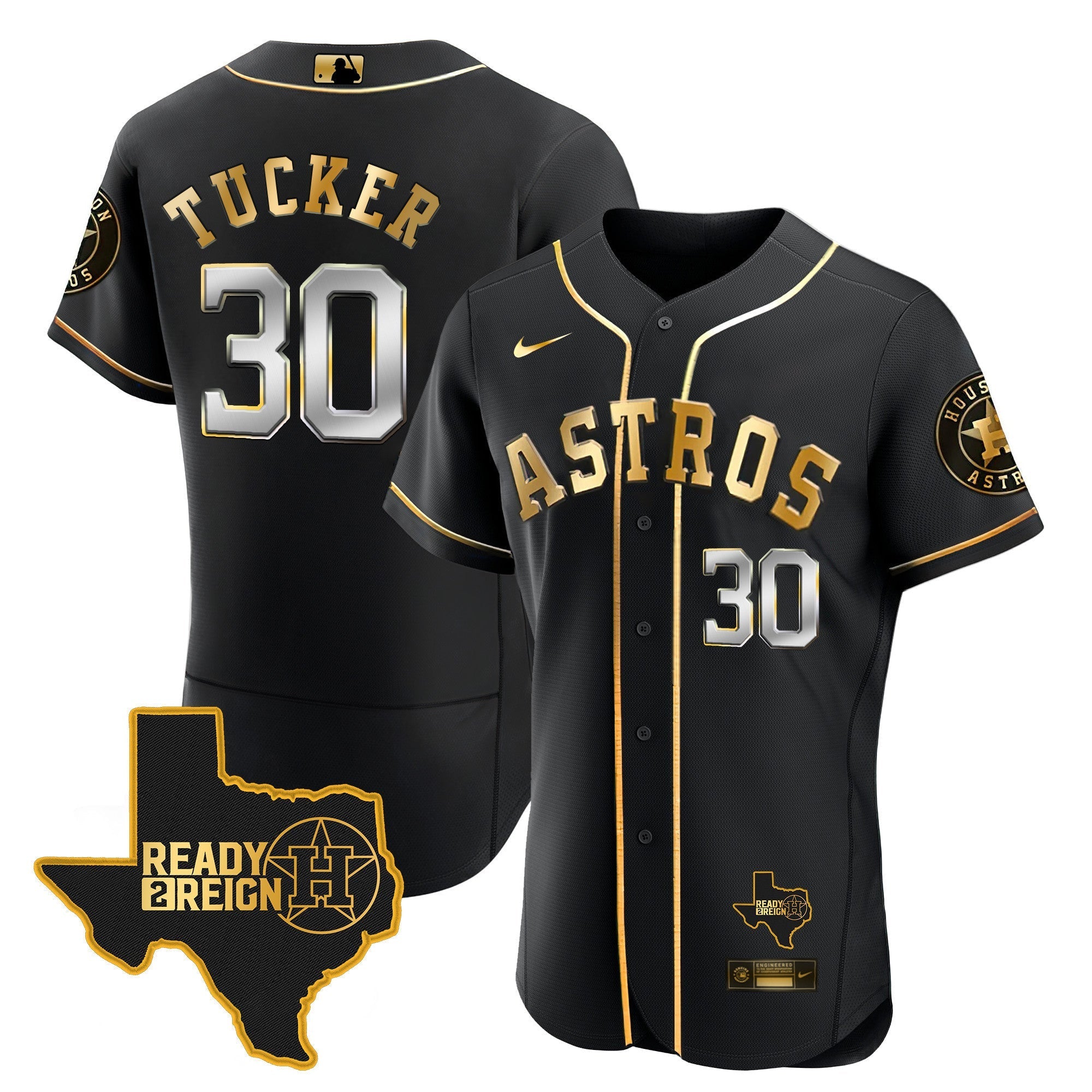 Men's Houston Astros 2023 Ready 2 Reign Flex Base Jersey - All Stitched