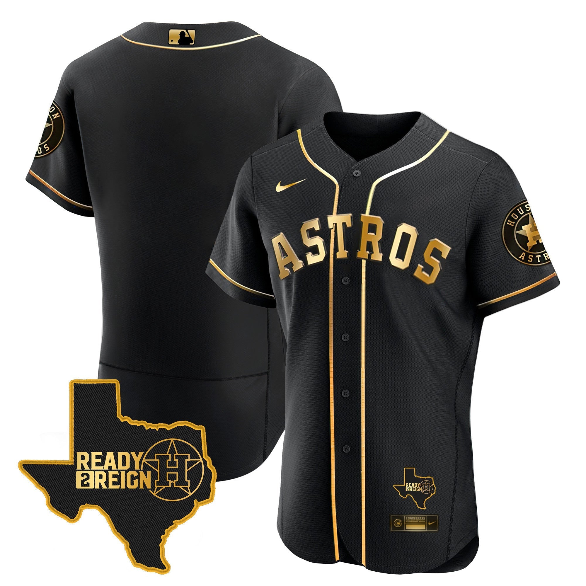 Men's Houston Astros 2023 Ready 2 Reign Flex Base Jersey - All Stitched