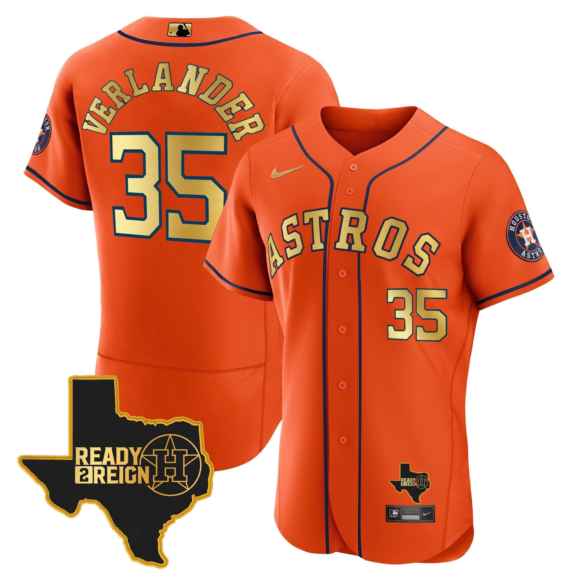 Men's Houston Astros 2023 Ready 2 Reign Flex Base Jersey - All Stitched