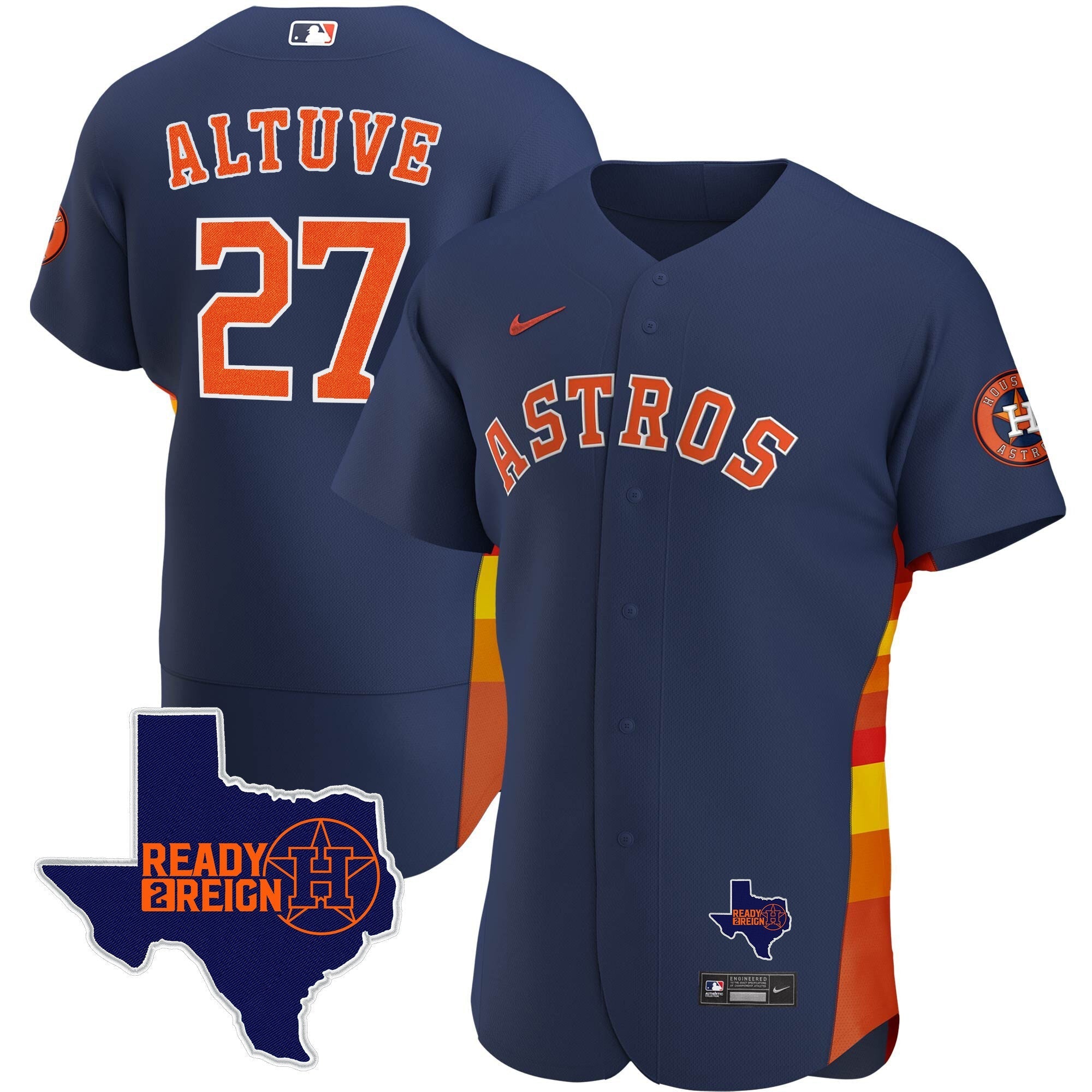 Men's Houston Astros 2023 Ready 2 Reign Flex Base Jersey - All Stitched