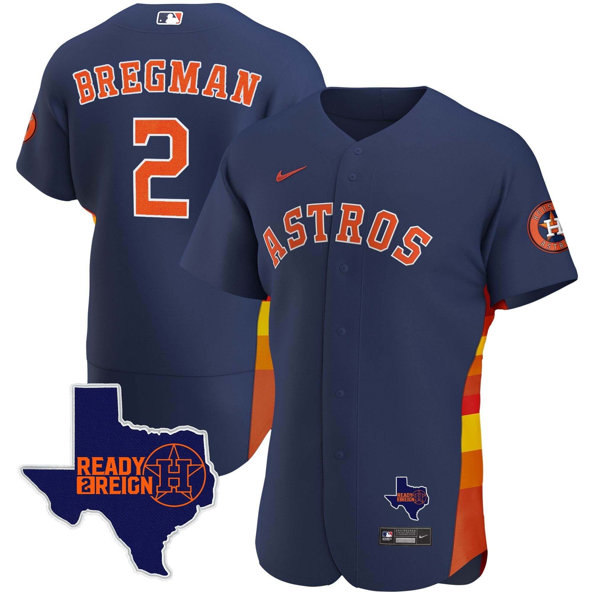Men's Houston Astros 2023 Ready 2 Reign Flex Base Jersey - All Stitched