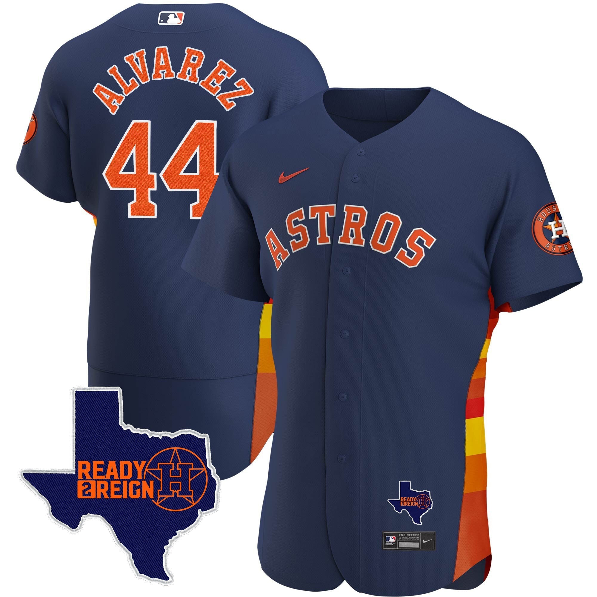 Men's Houston Astros 2023 Ready 2 Reign Flex Base Jersey - All Stitched