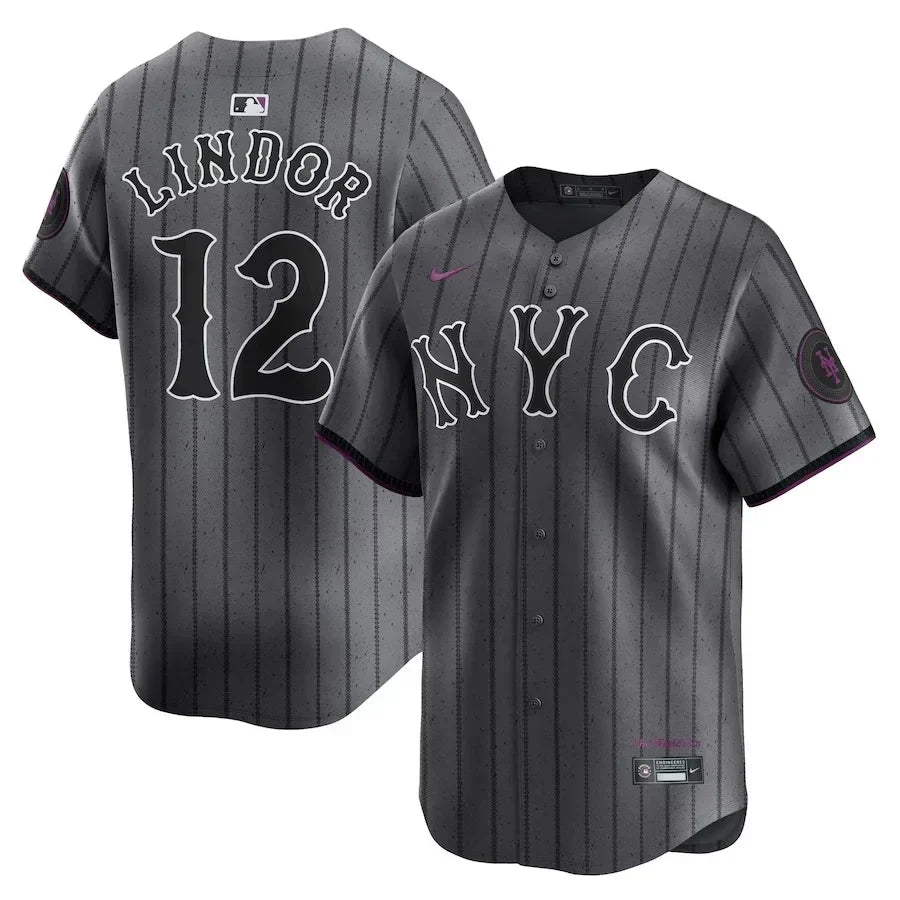 Mets Francisco Graphite 2024 City Connect Limited Player Jersey L21 - All Stitched