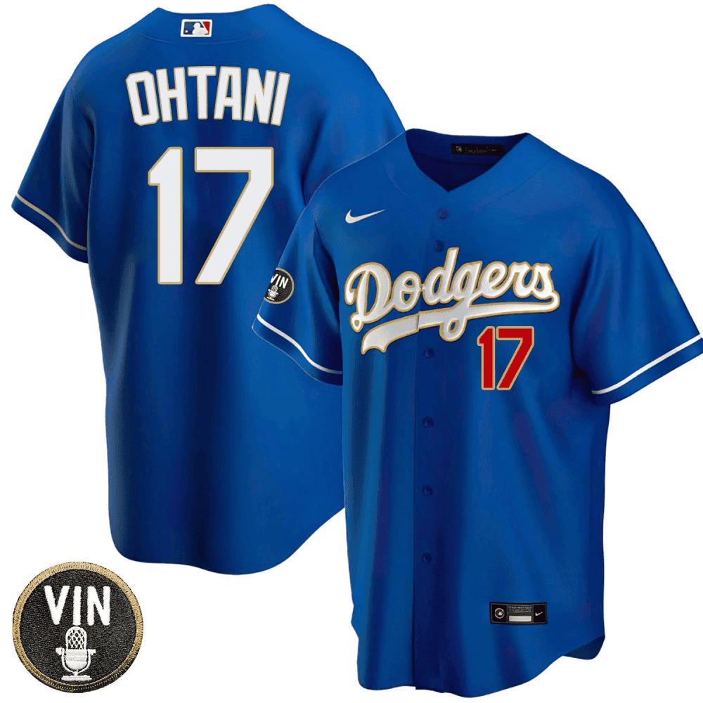 Men's Shohei Ohtani Los Angeles Dodgers Vin Scully Patch Jersey - All Stitched