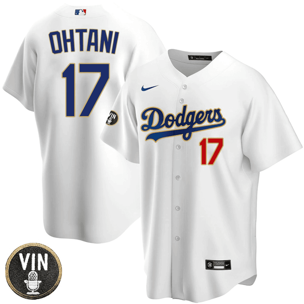 Men's Shohei Ohtani Los Angeles Dodgers Vin Scully Patch Jersey - All Stitched