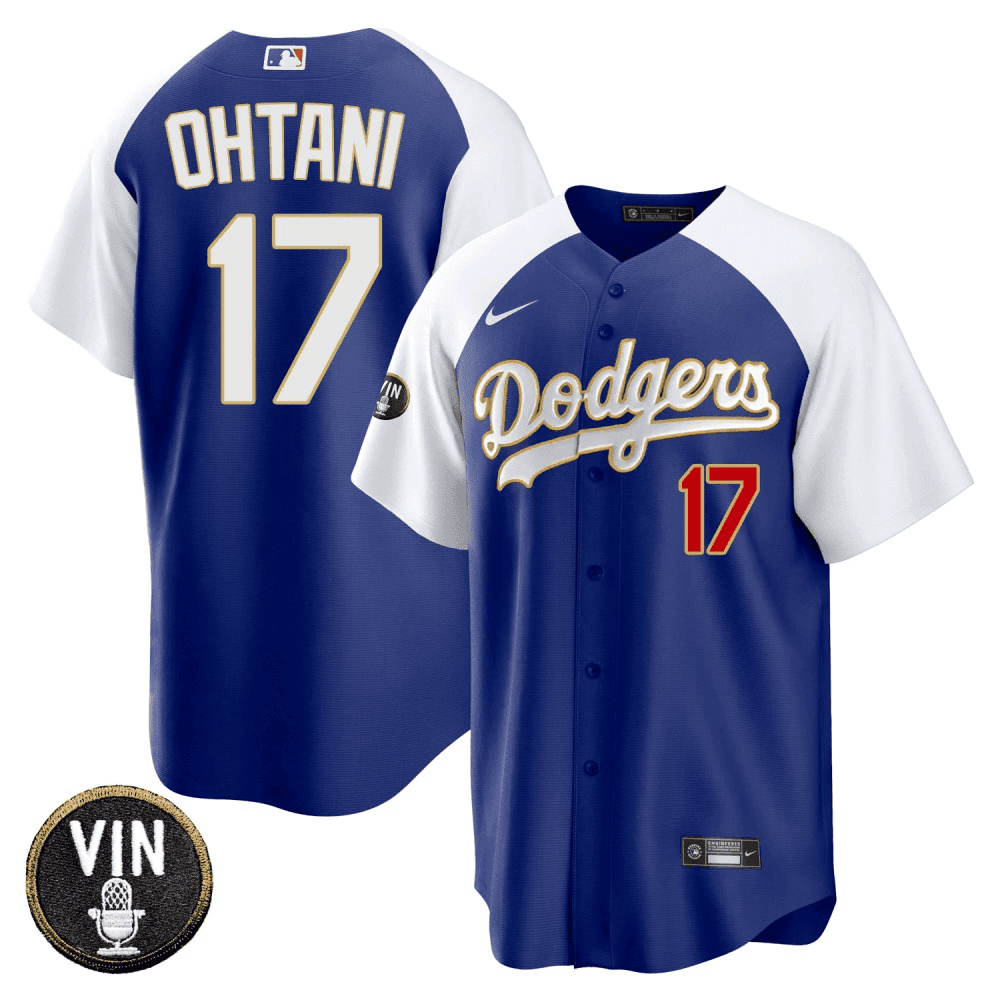 Men's Shohei Ohtani Los Angeles Dodgers Vin Scully Patch Jersey - All Stitched