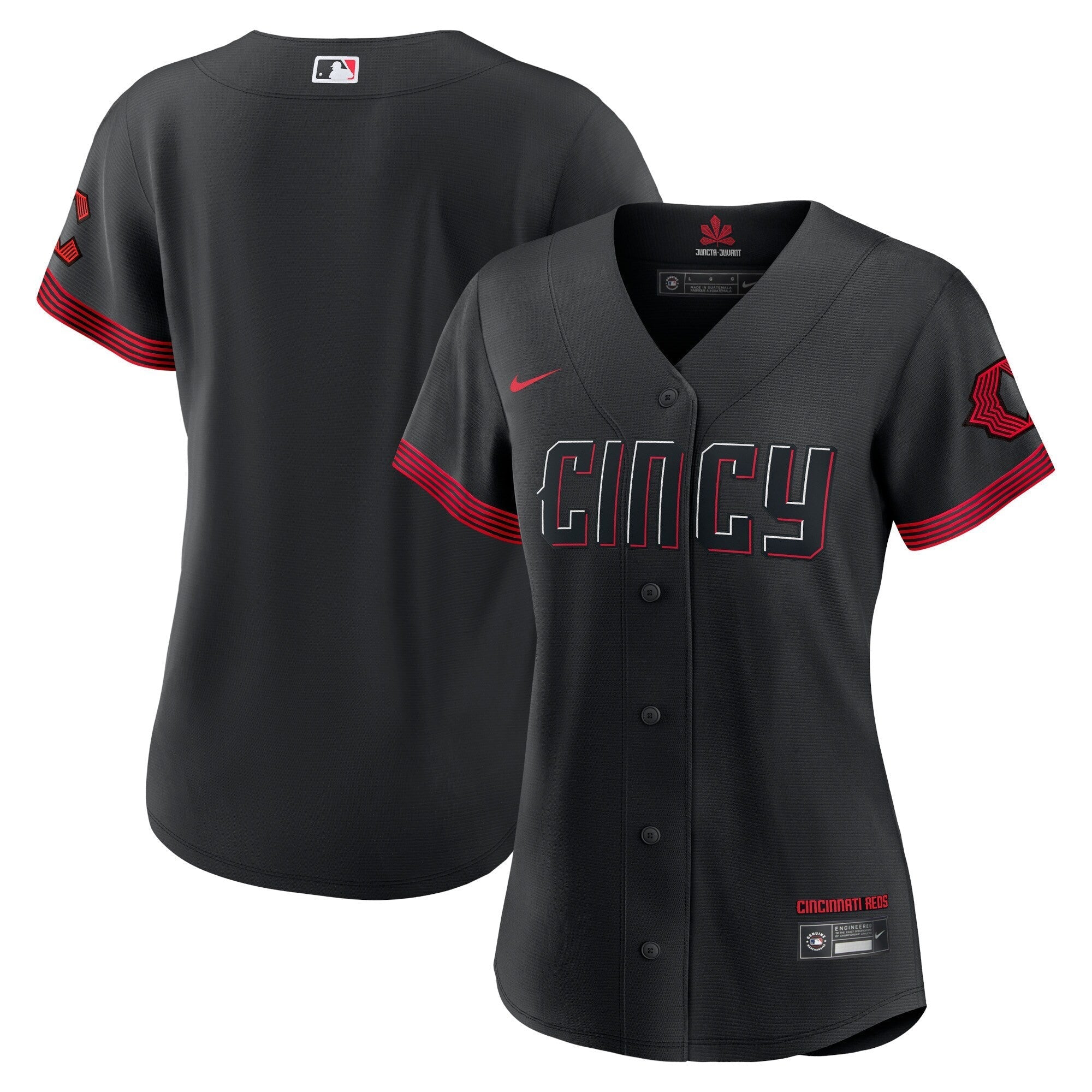 Women's Cincinnati Reds Black 2023 City Connect Flex Jersey - All Stitched