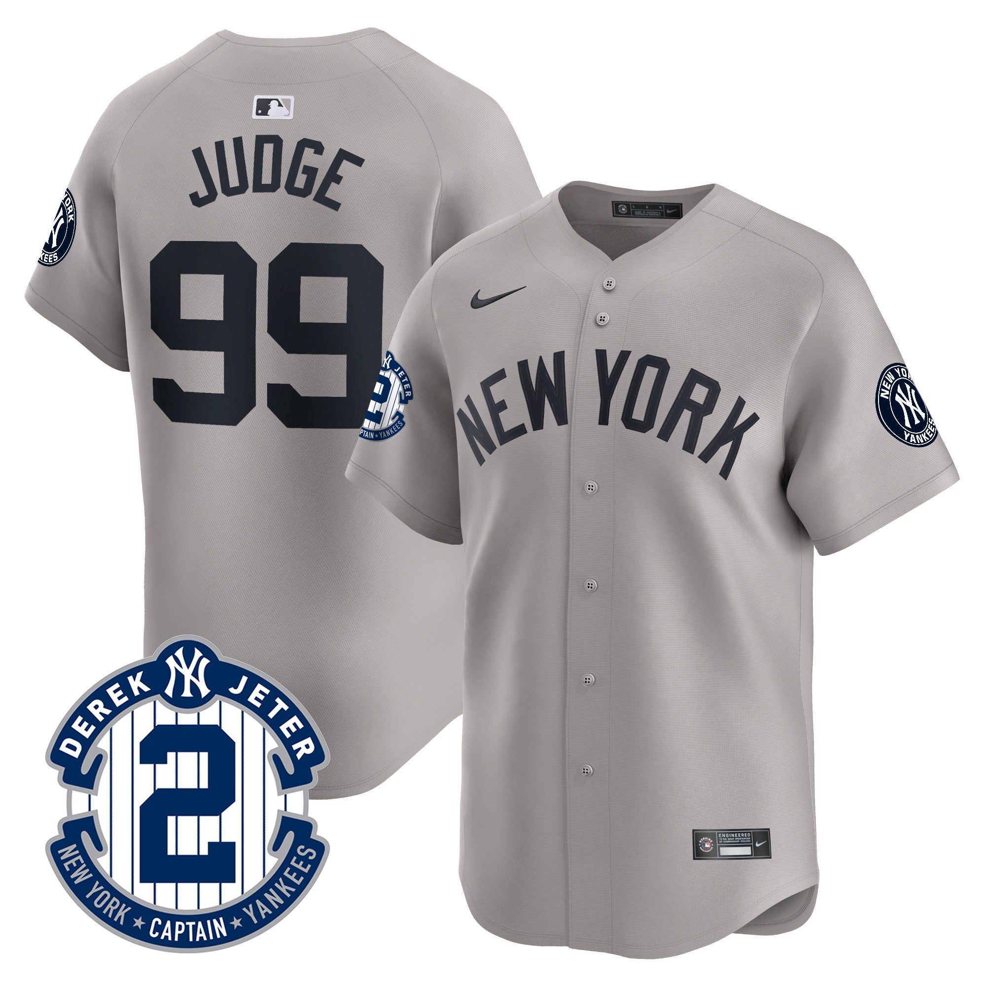 Men's New York Yankees Derek Jeter Patch Vapor Premier Limited Jersey - All Stitched