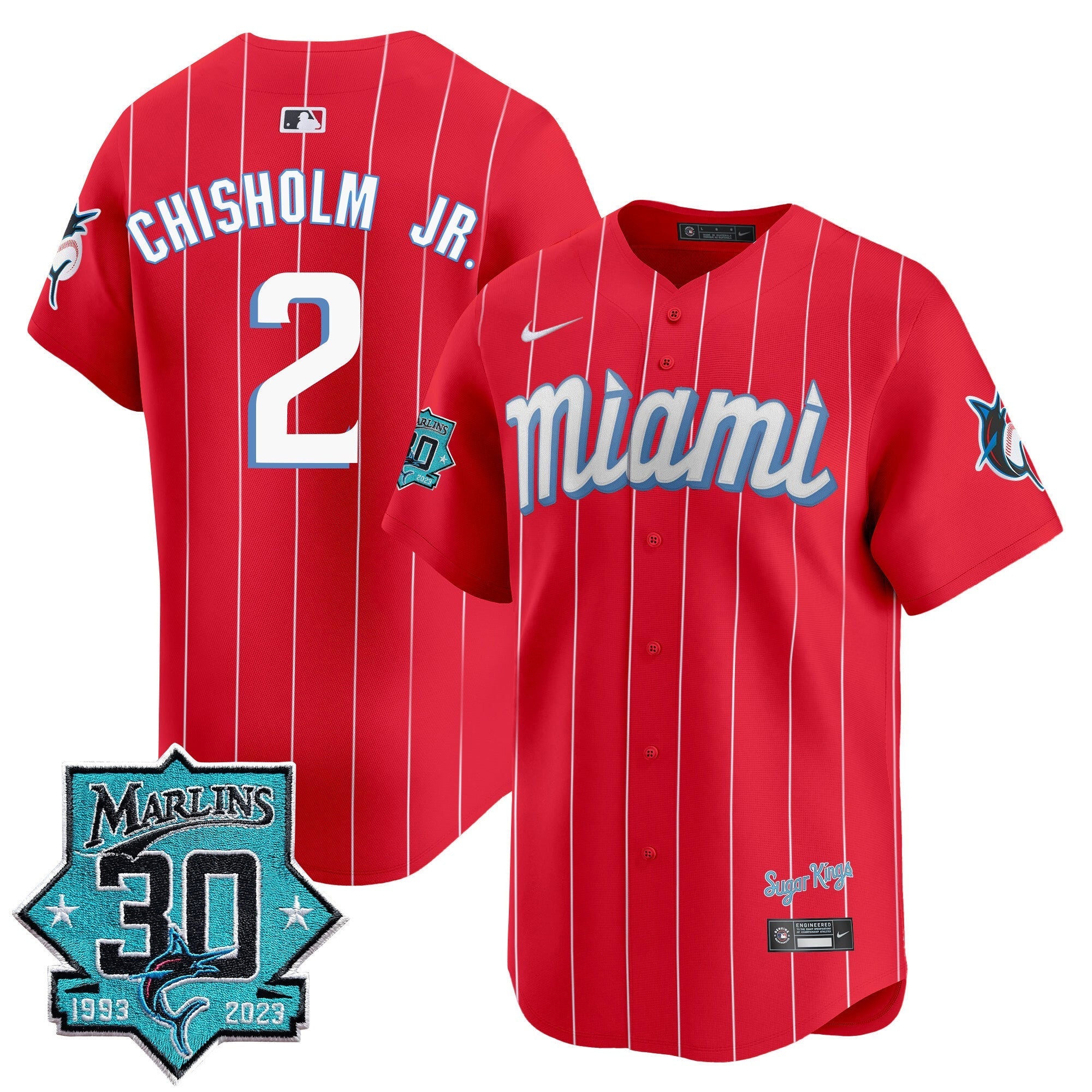 Men's Miami Marlins 30 Seasons Anniversary Patch Vapor Premier Limited Jersey ?All Stitched
