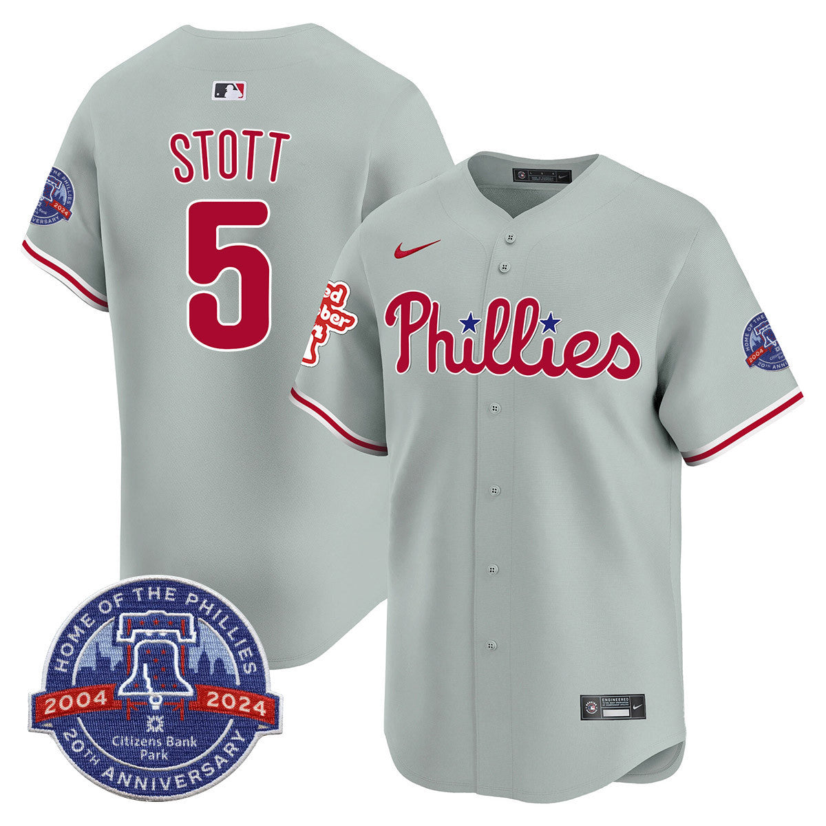 Men's Phillies Citizen Bank Park's 20Th Anniversary Jersey - All Stitched