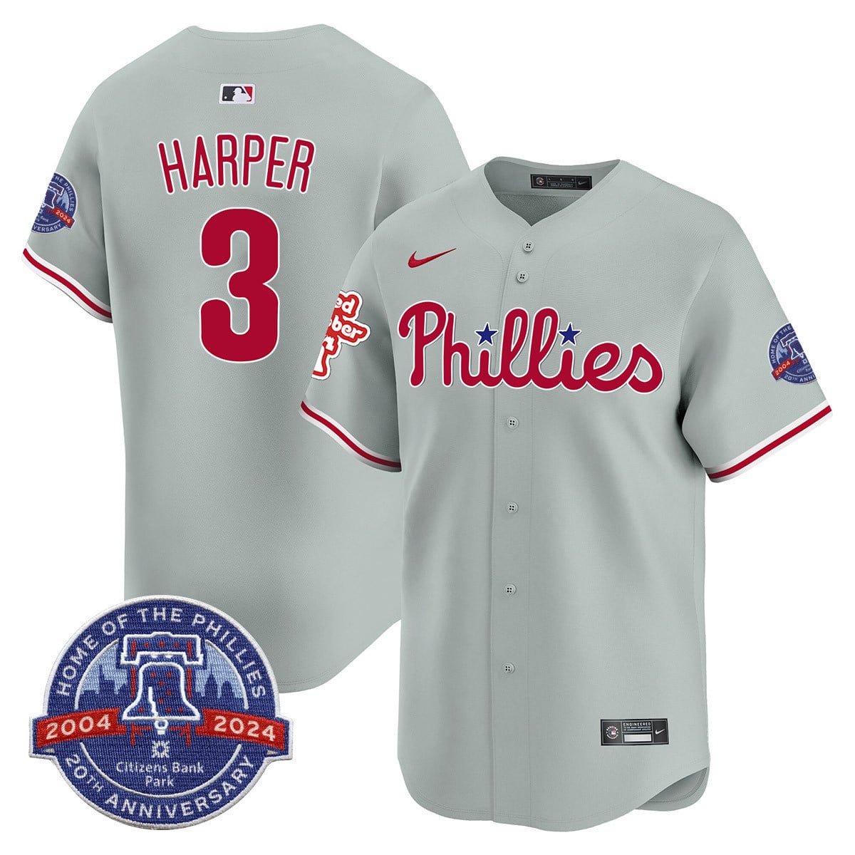 Men's Phillies Citizen Bank Park's 20Th Anniversary Jersey - All Stitched