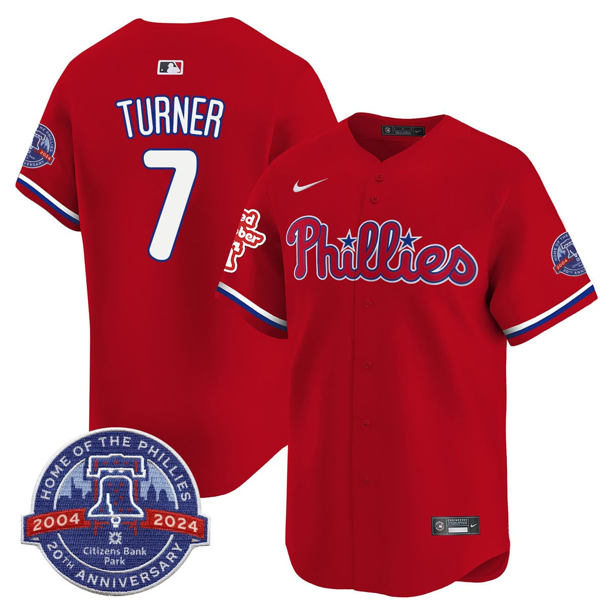 Men's Phillies Citizen Bank Park's 20Th Anniversary Jersey - All Stitched