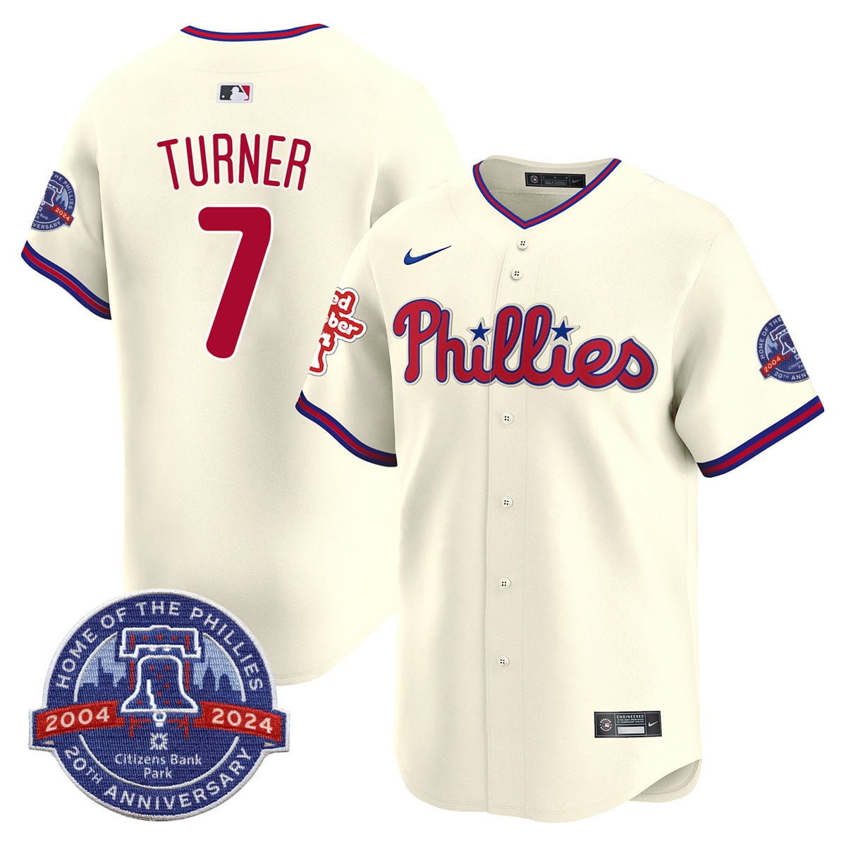 Men's Phillies Citizen Bank Park's 20Th Anniversary Jersey - All Stitched