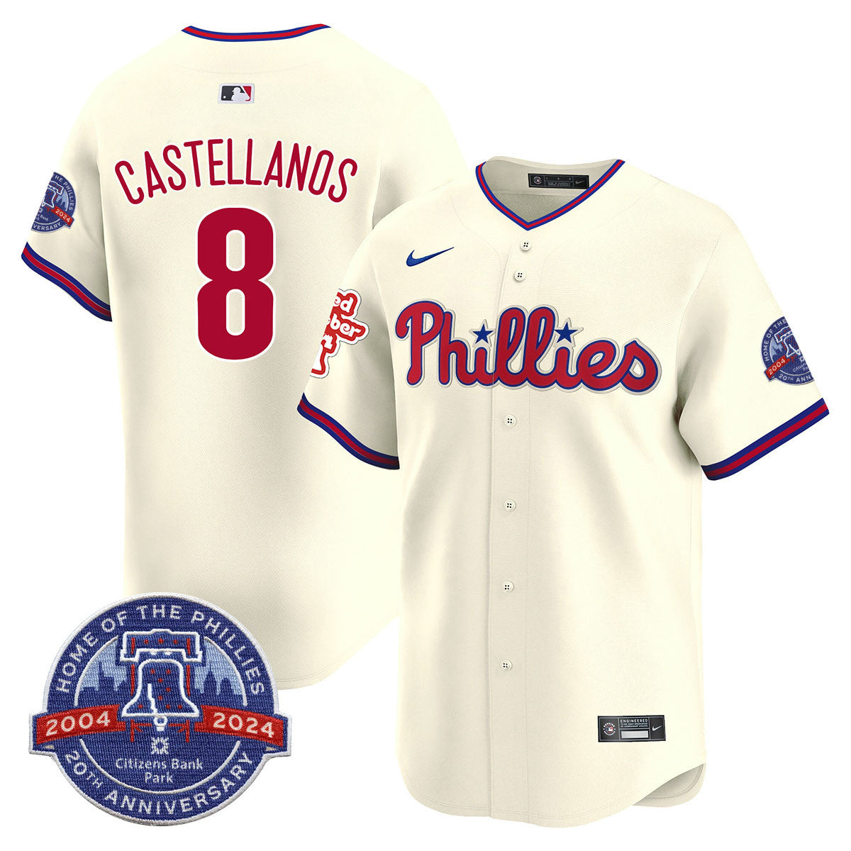 Men's Phillies Citizen Bank Park's 20Th Anniversary Jersey - All Stitched